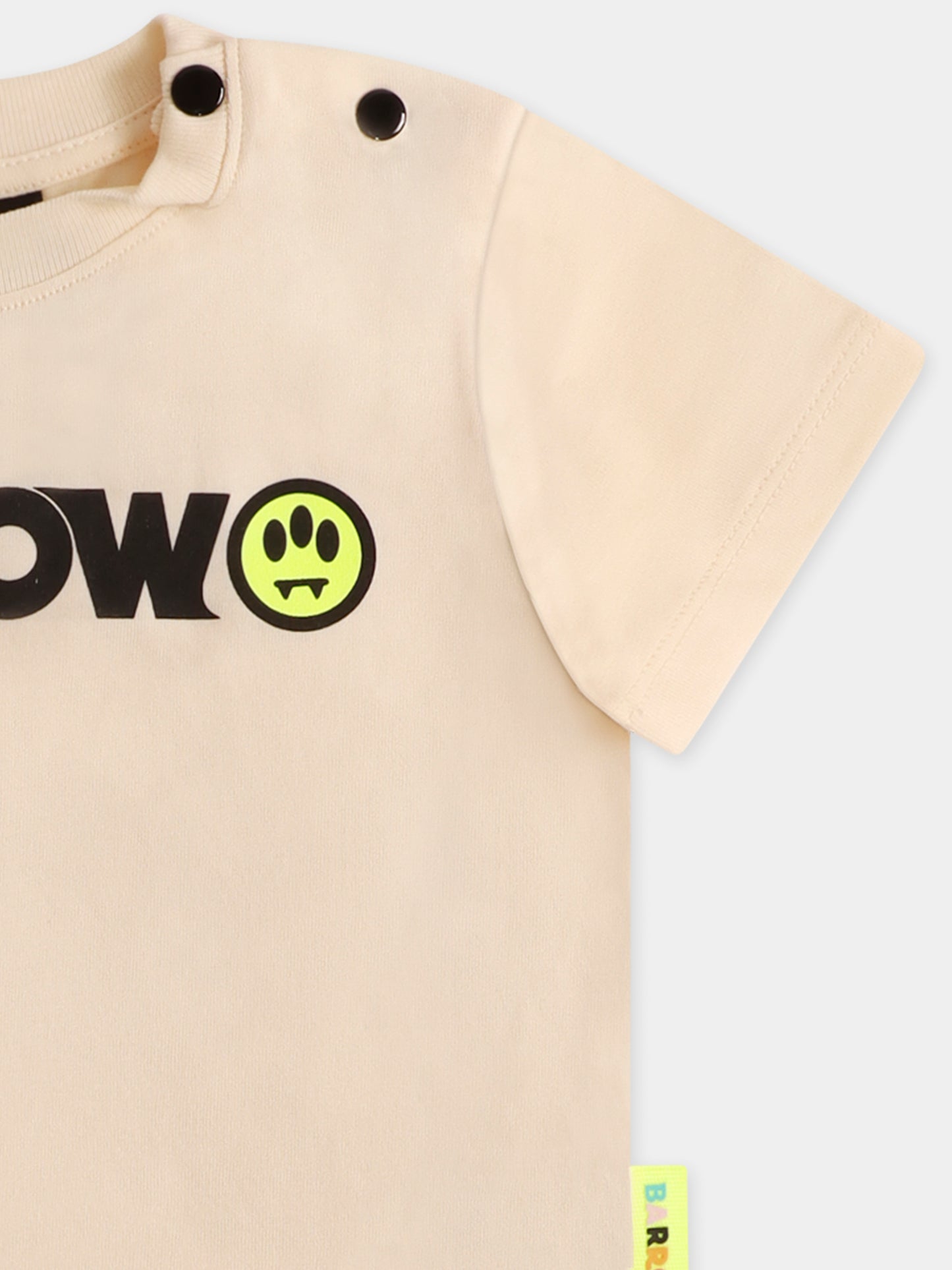 Ivory t-shirt for baby girl with logo