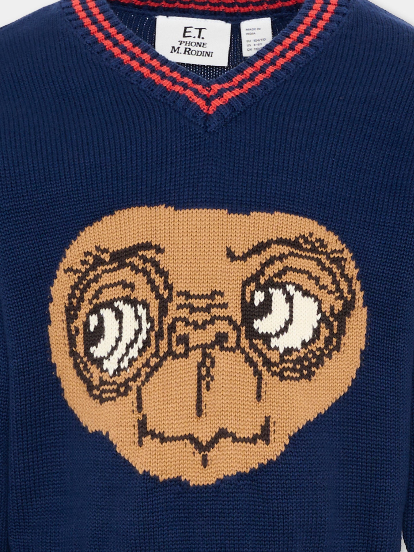 Maglione blu per bambino con E.T.,Mini Rodini,2582015560