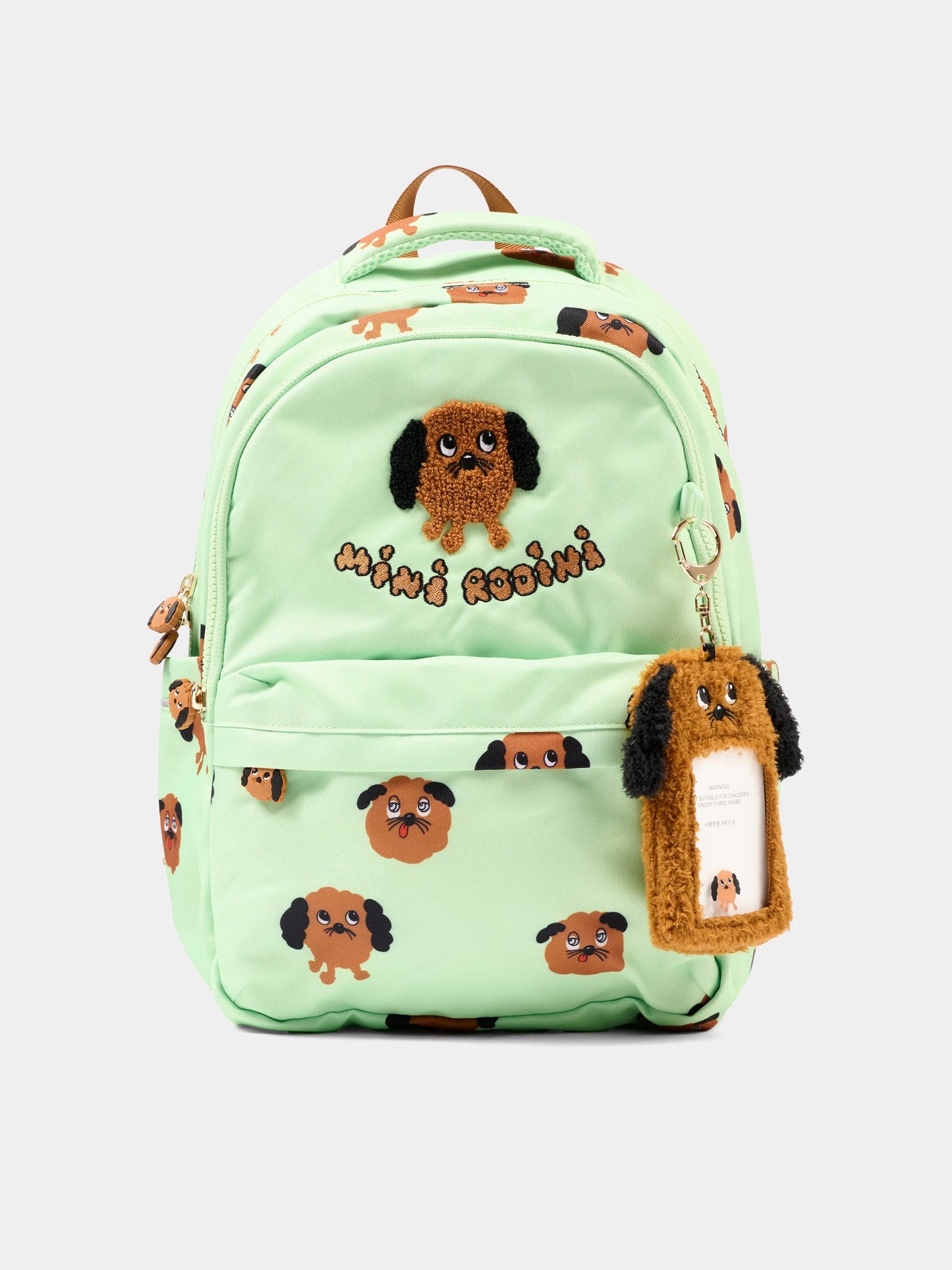 Zaino verde per bambini con cagnolini,Mini Rodini,2616010575
