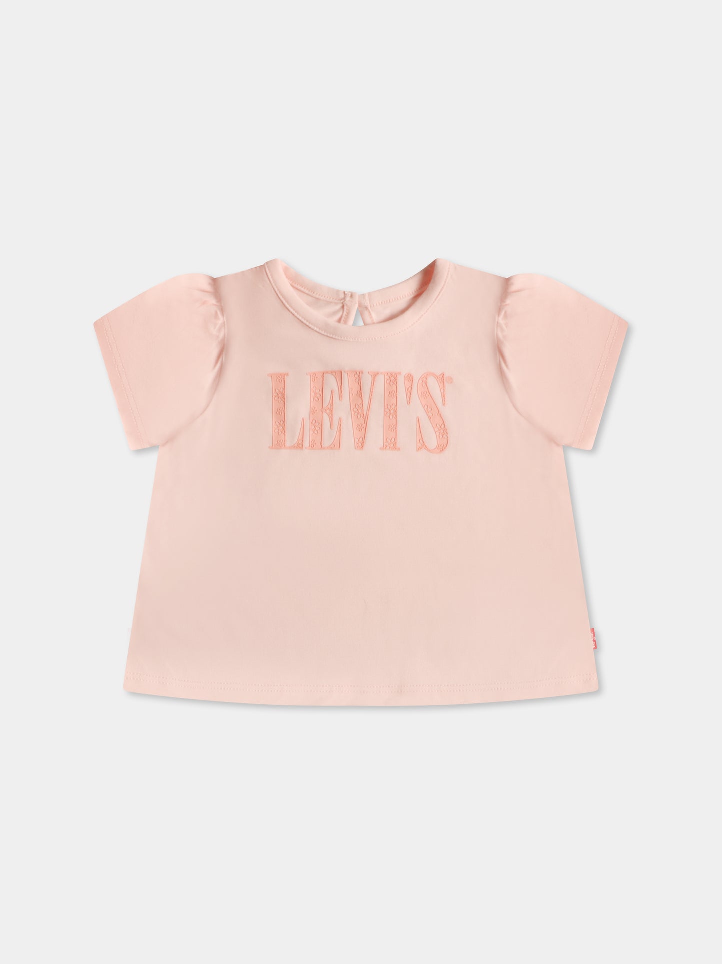 Pink t-shirt for baby girl with logo