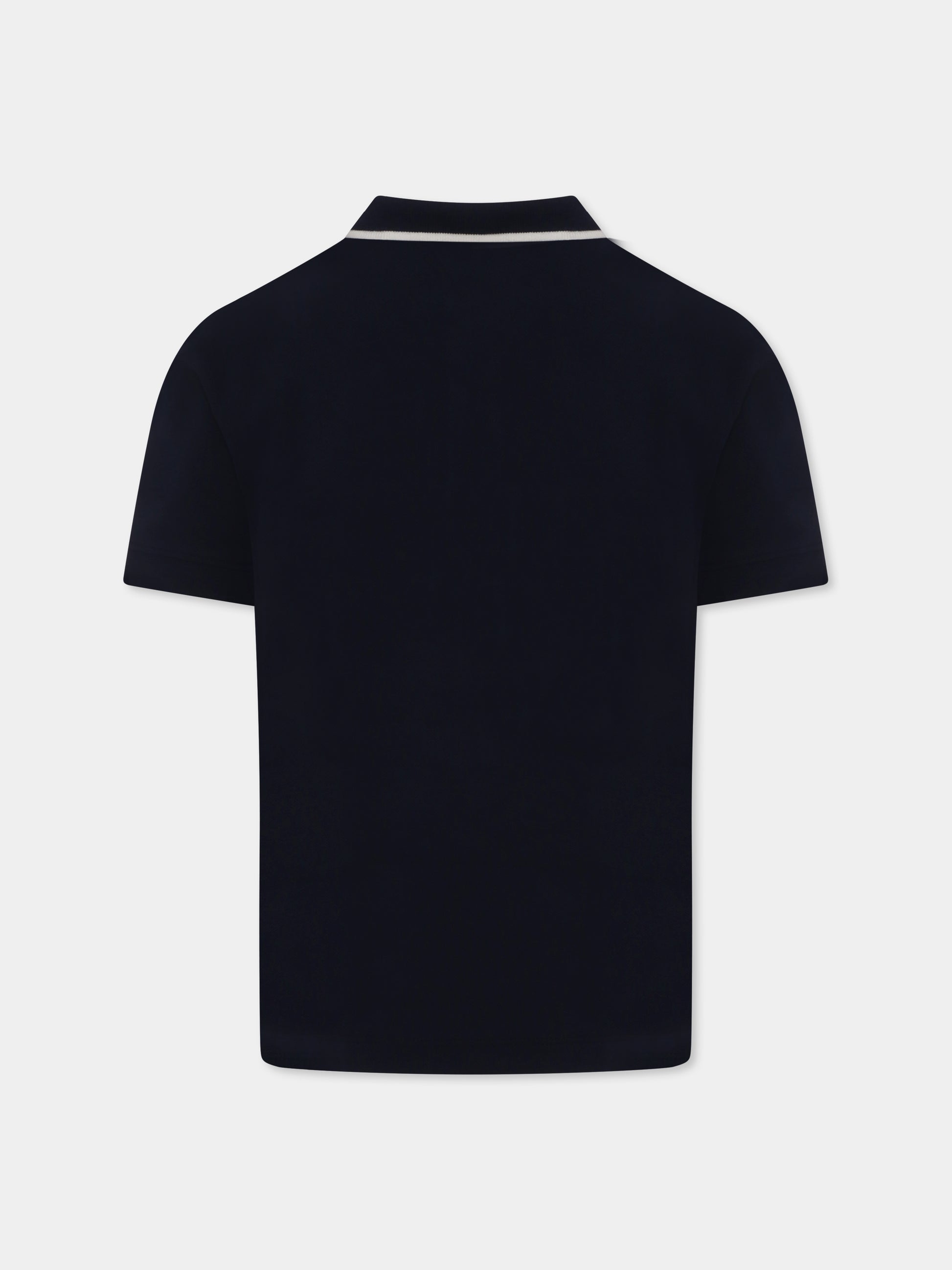 Polo blu per bambino con logo,Tommy Hilfiger Junior,25S THKB0KB09524J KB0KB09524 C1G