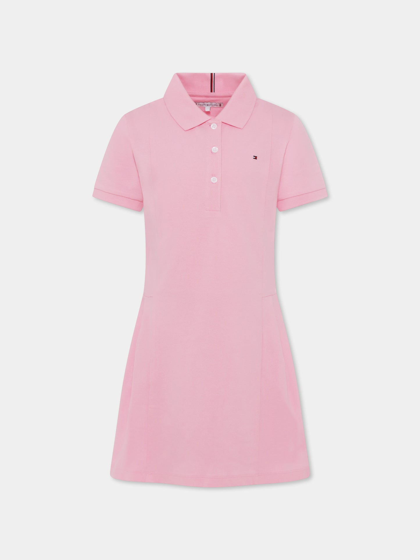 Pink dress for girl with flag