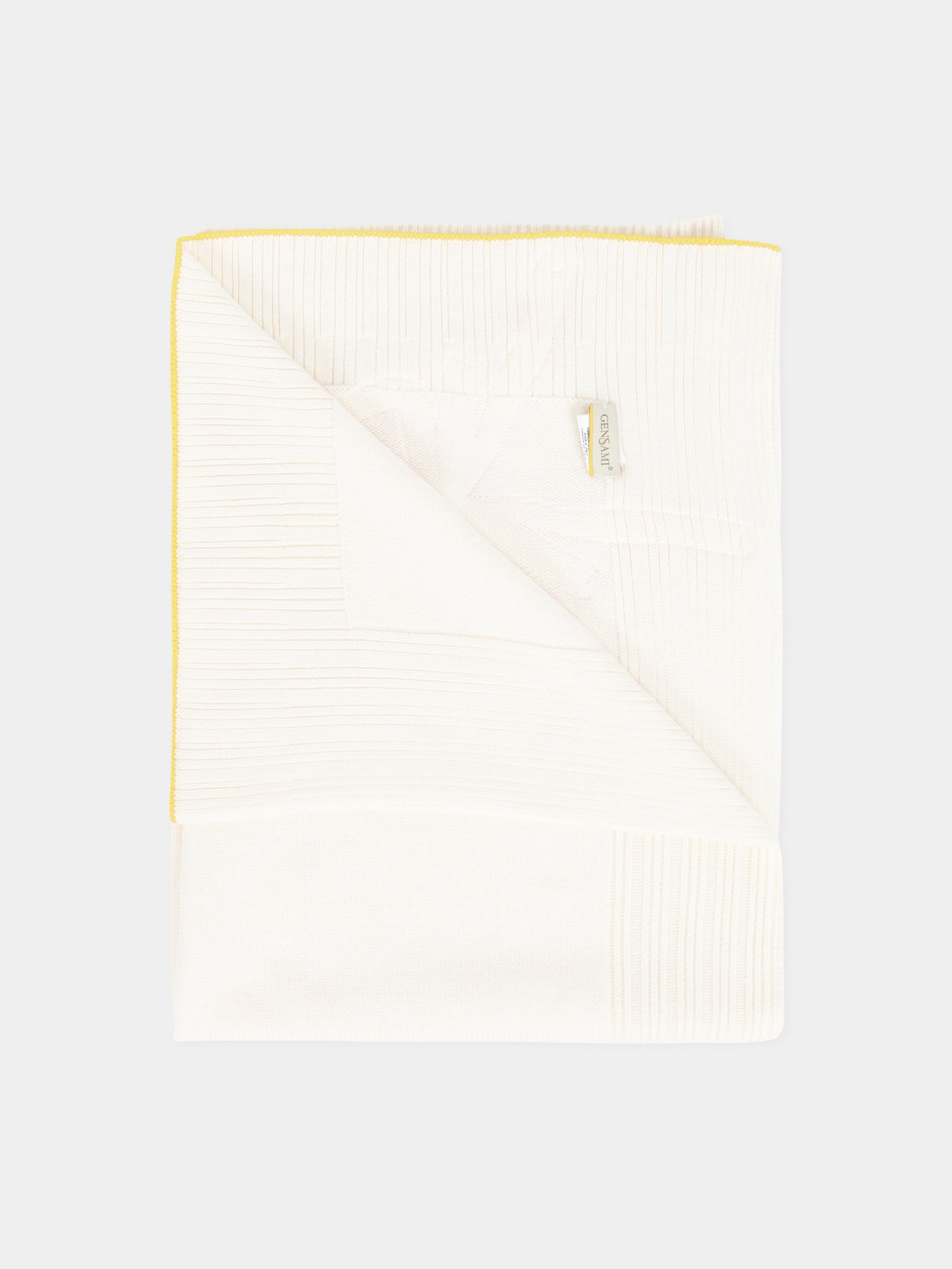 Coperta avorio per neonata con fiocco,Gensami,COP-FIOCCOT-WE