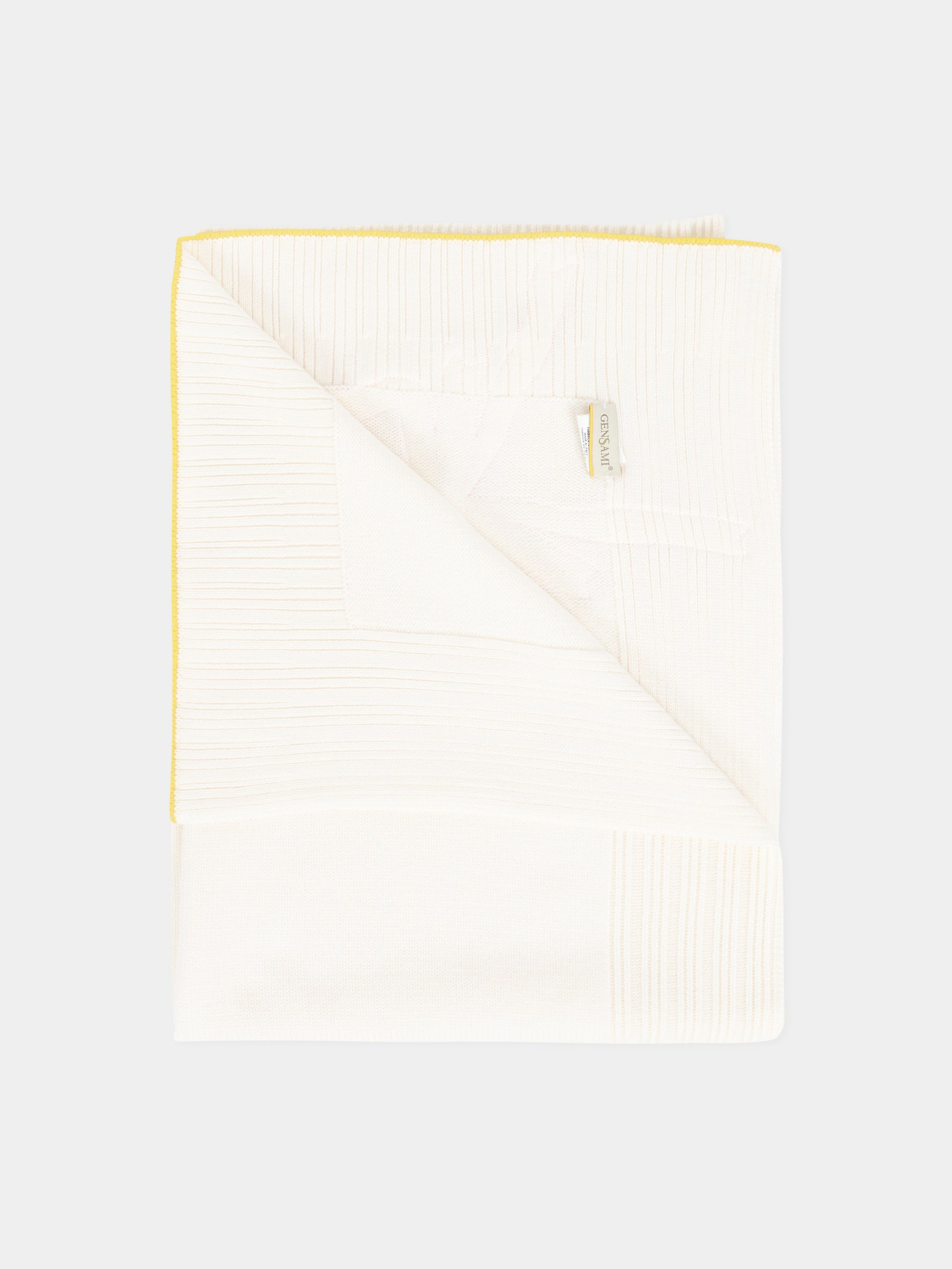 Coperta avorio per neonata con fiocco,Gensami,COP-FIOCCOT-WE