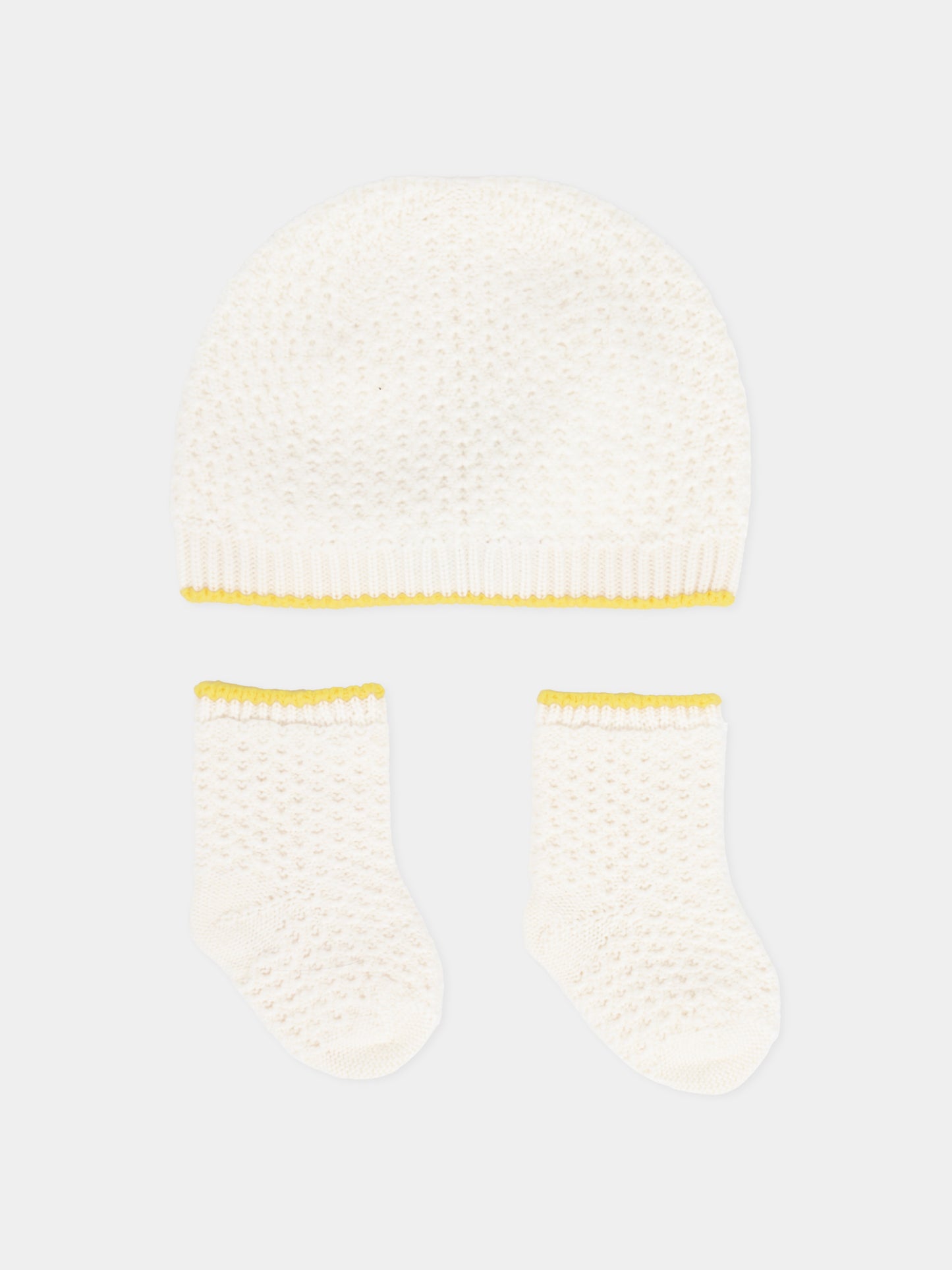 Set accessori avorio per neonati con patch,Gensami,SET-APE-WE OFF WHITE