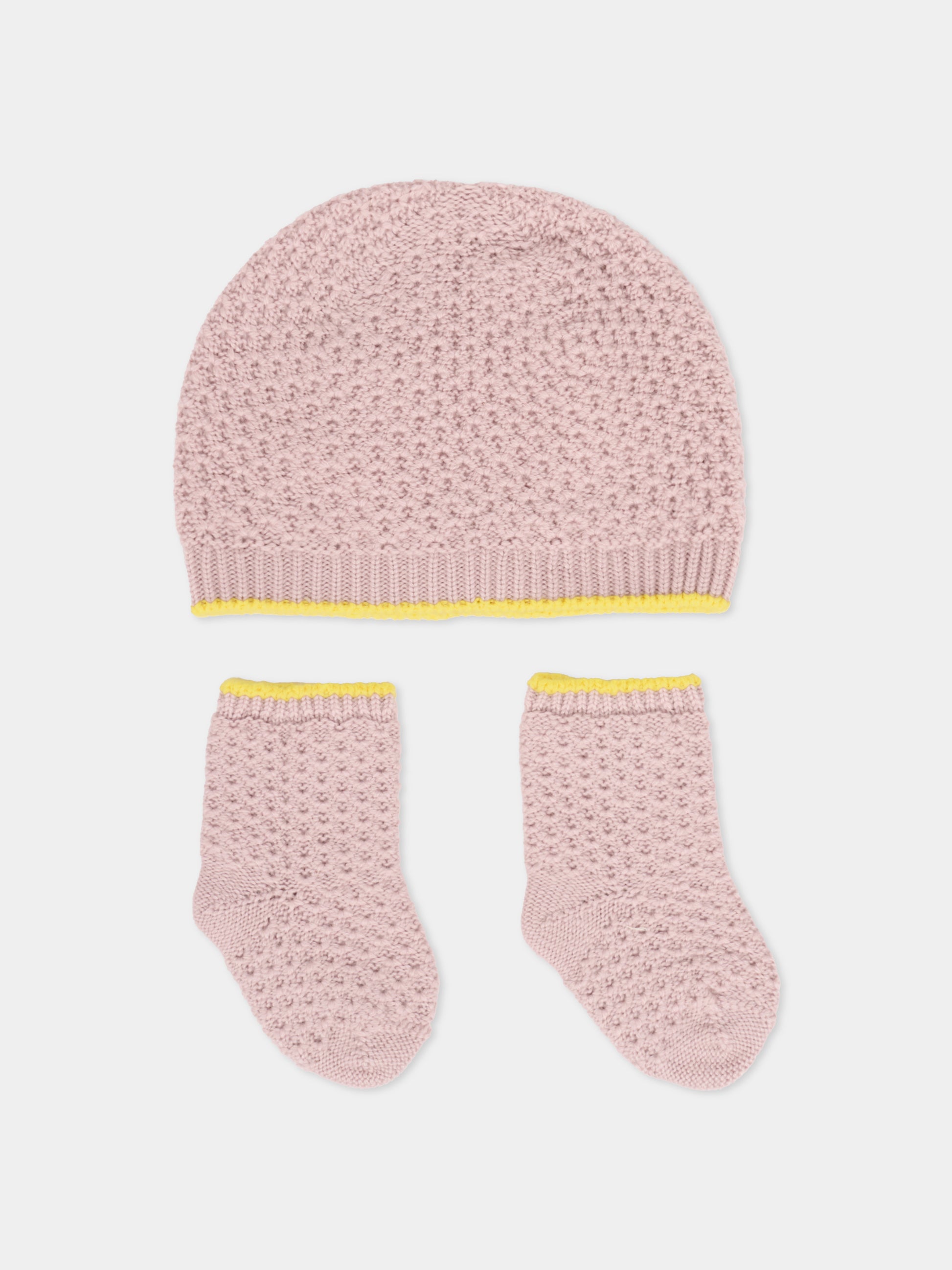 Set accessori rosa per neonata con patch,Gensami,SET-APE-WE CAMEO PINK