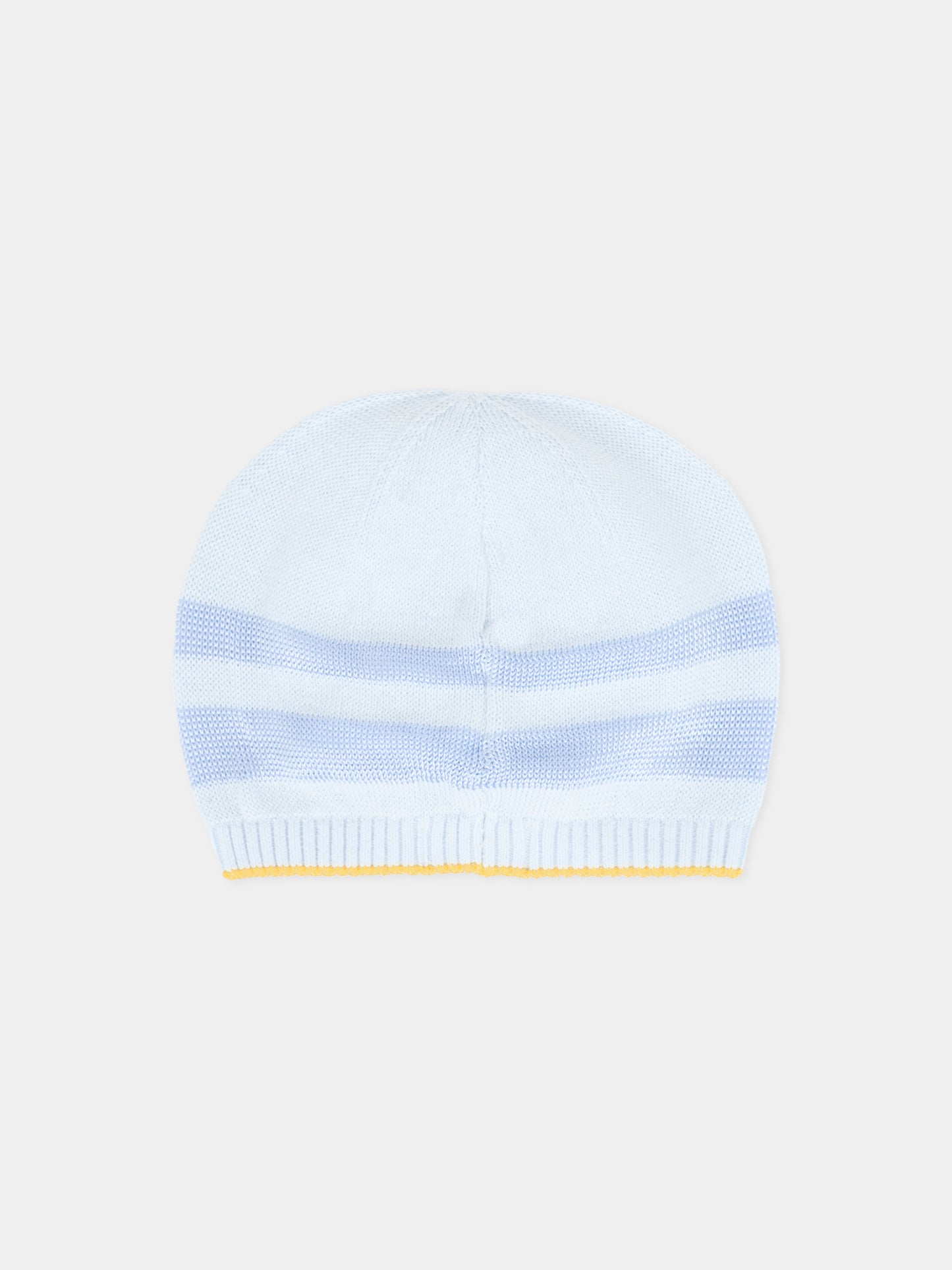 Berretto celeste per neonato con filo giallo,Gensami,CAP-STR-CO SKY BLUE