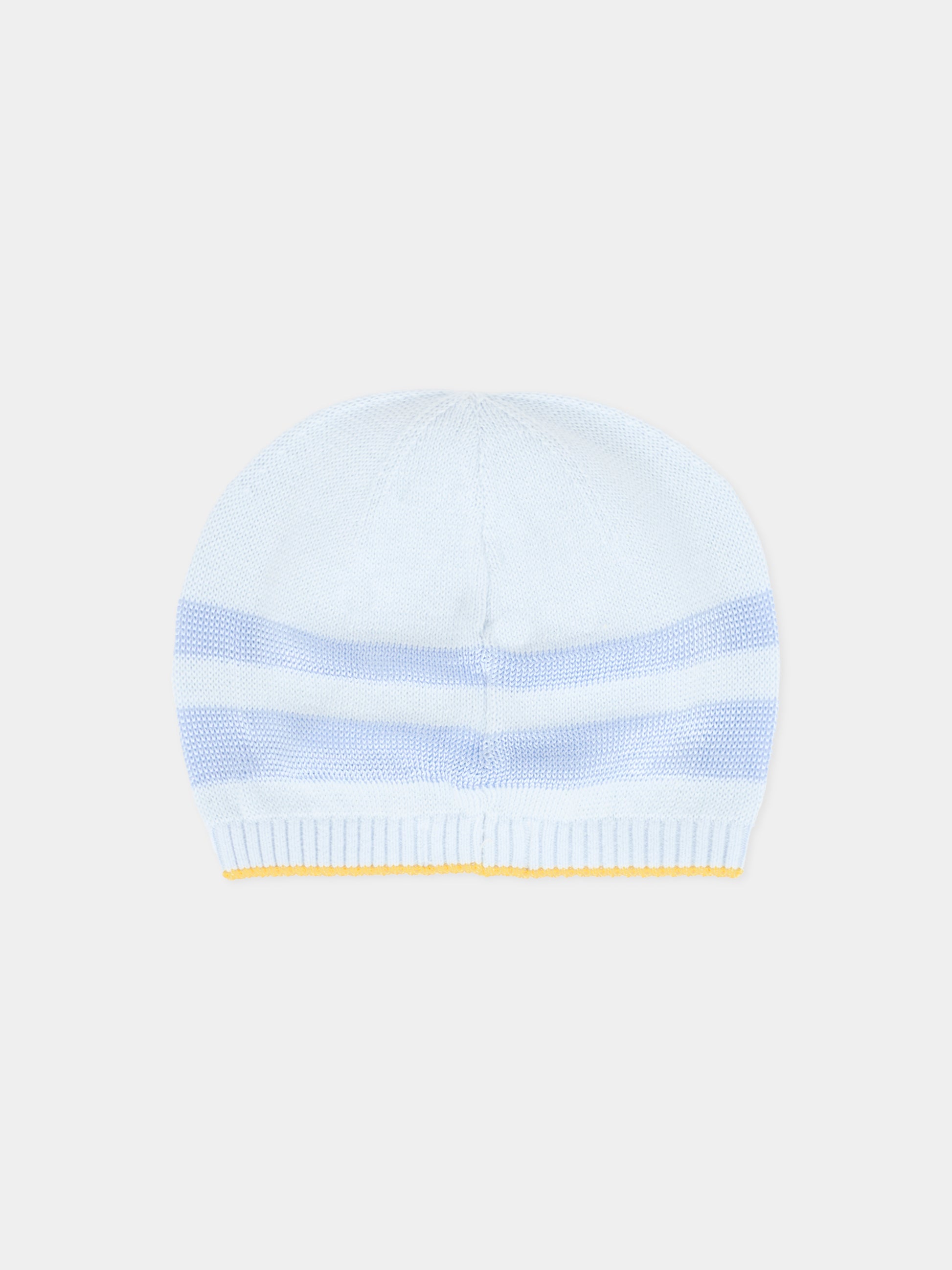 Berretto celeste per neonato con filo giallo,Gensami,CAP-STR-CO SKY BLUE