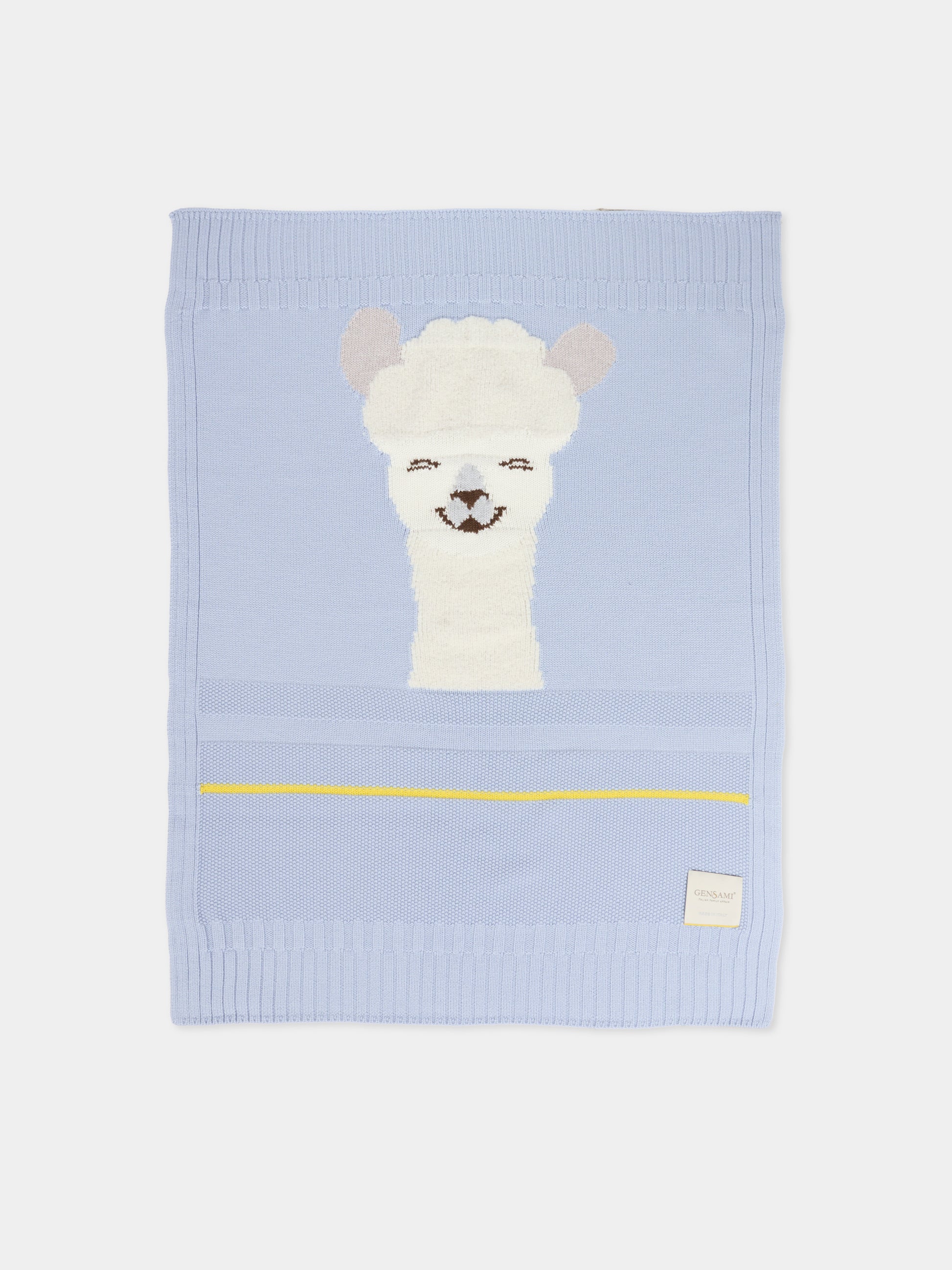 Coperta celeste per neonato con alpachino,Gensami,COP-ALP-WE SKY BLUE