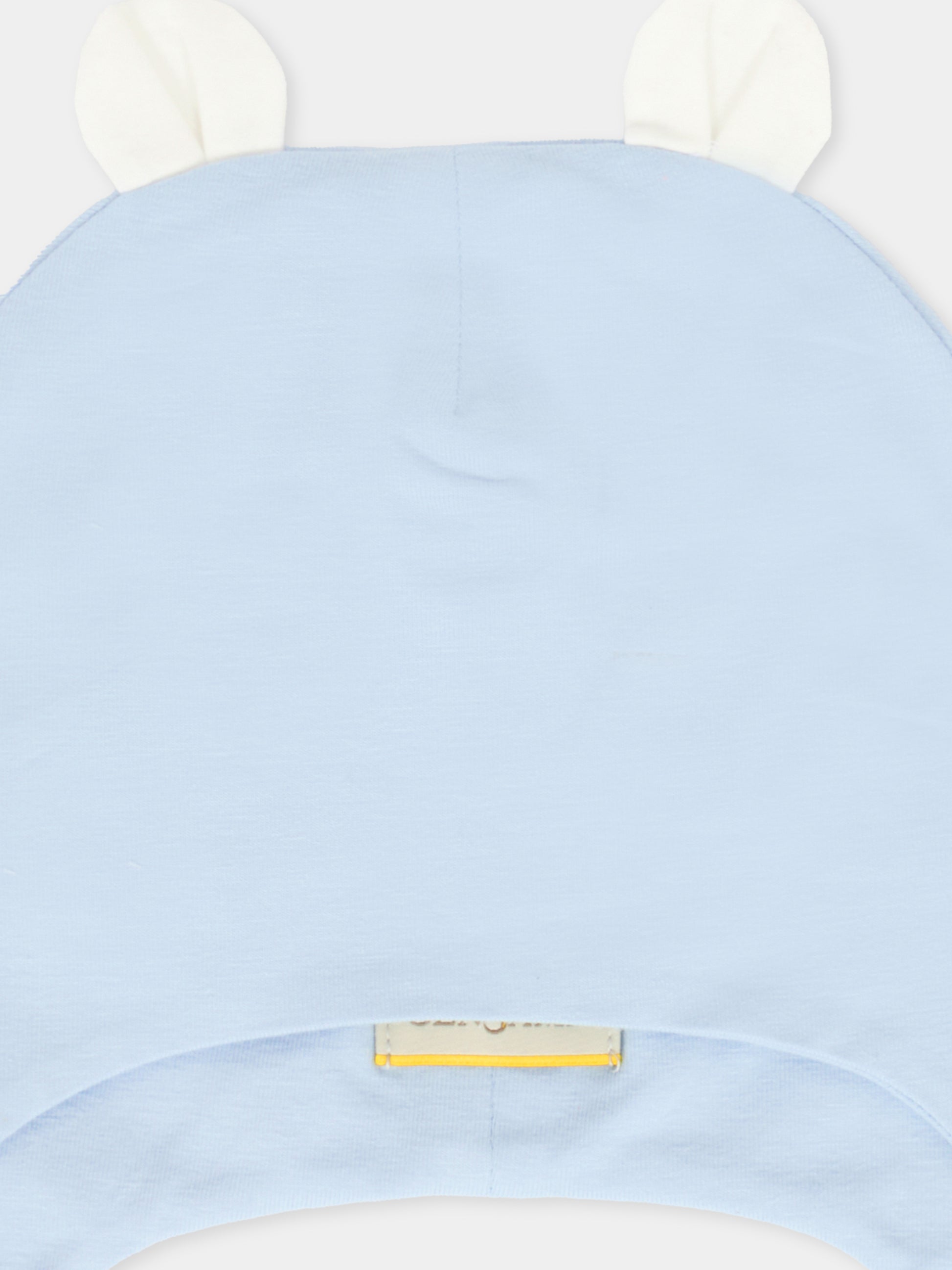 Berretto celeste per neonato con orecchie,Gensami,CAP-ALP-J LIGHT BLUE