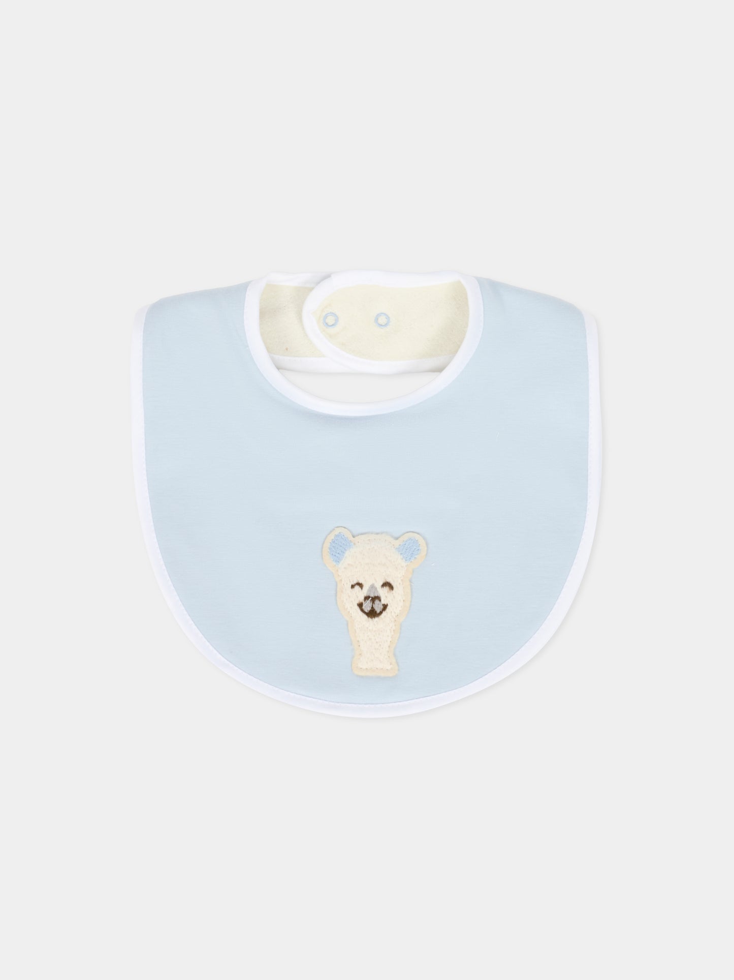 Bavaglino celeste per neonato con alpachino,Gensami,BAV-ALP-J LIGHT BLUE