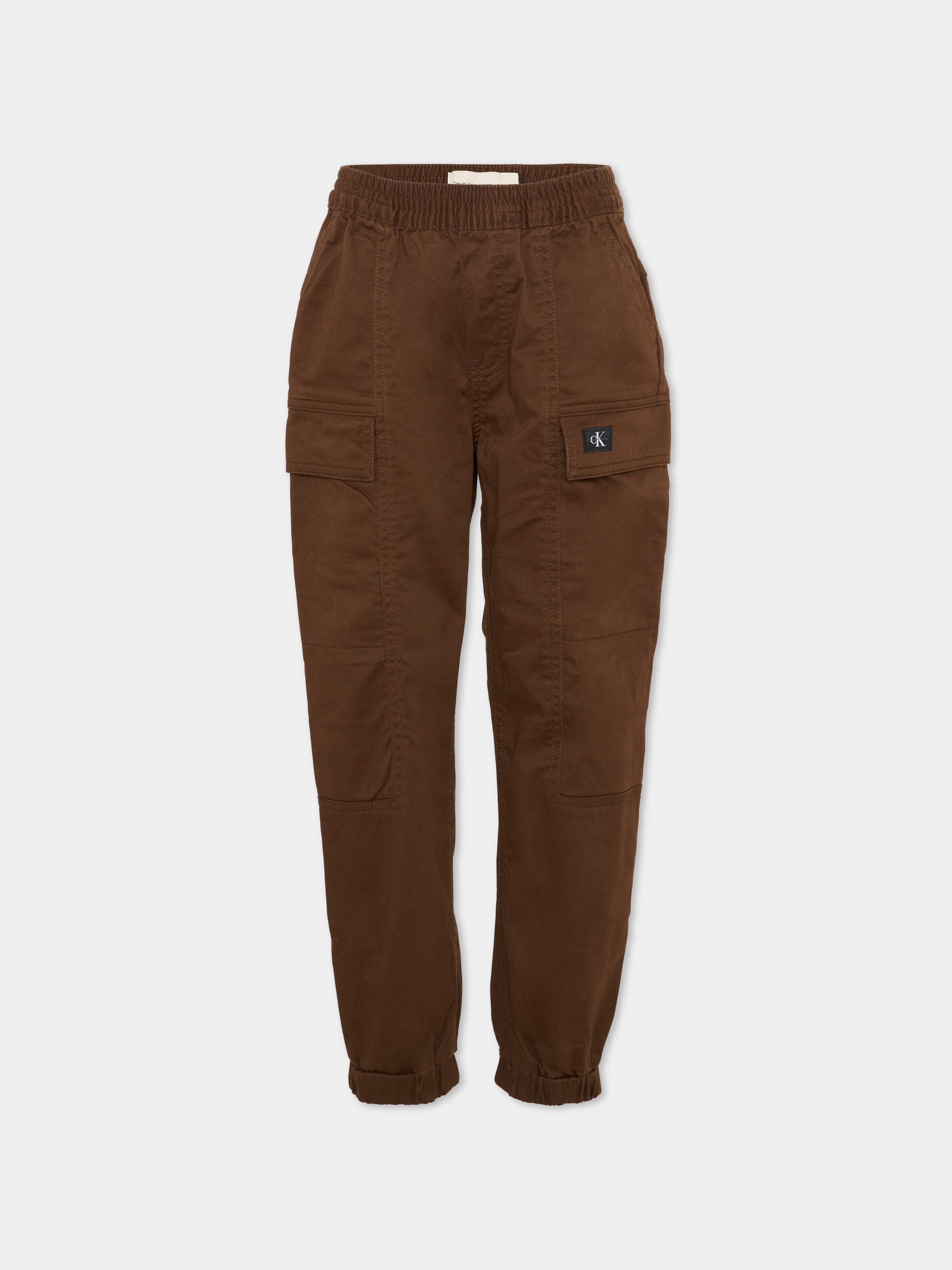 Pantalone marrone per bambino,Calvin Klein Kids,IB0IB02603 GV0