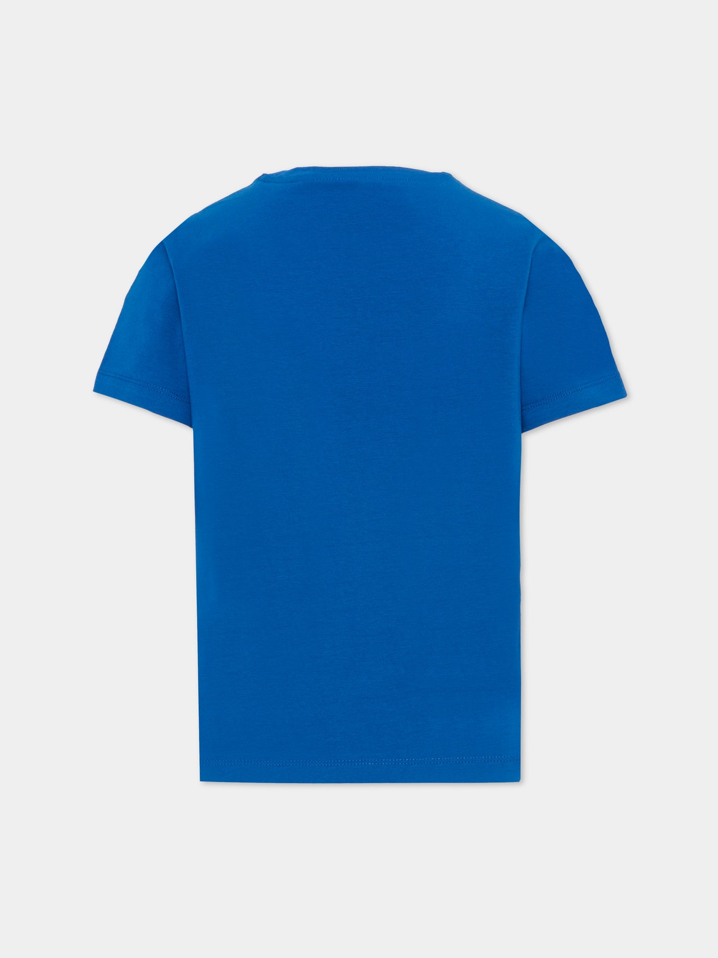 T-shirt blu per bambini con logo,Calvin Klein Kids,IB0IB02635 C61