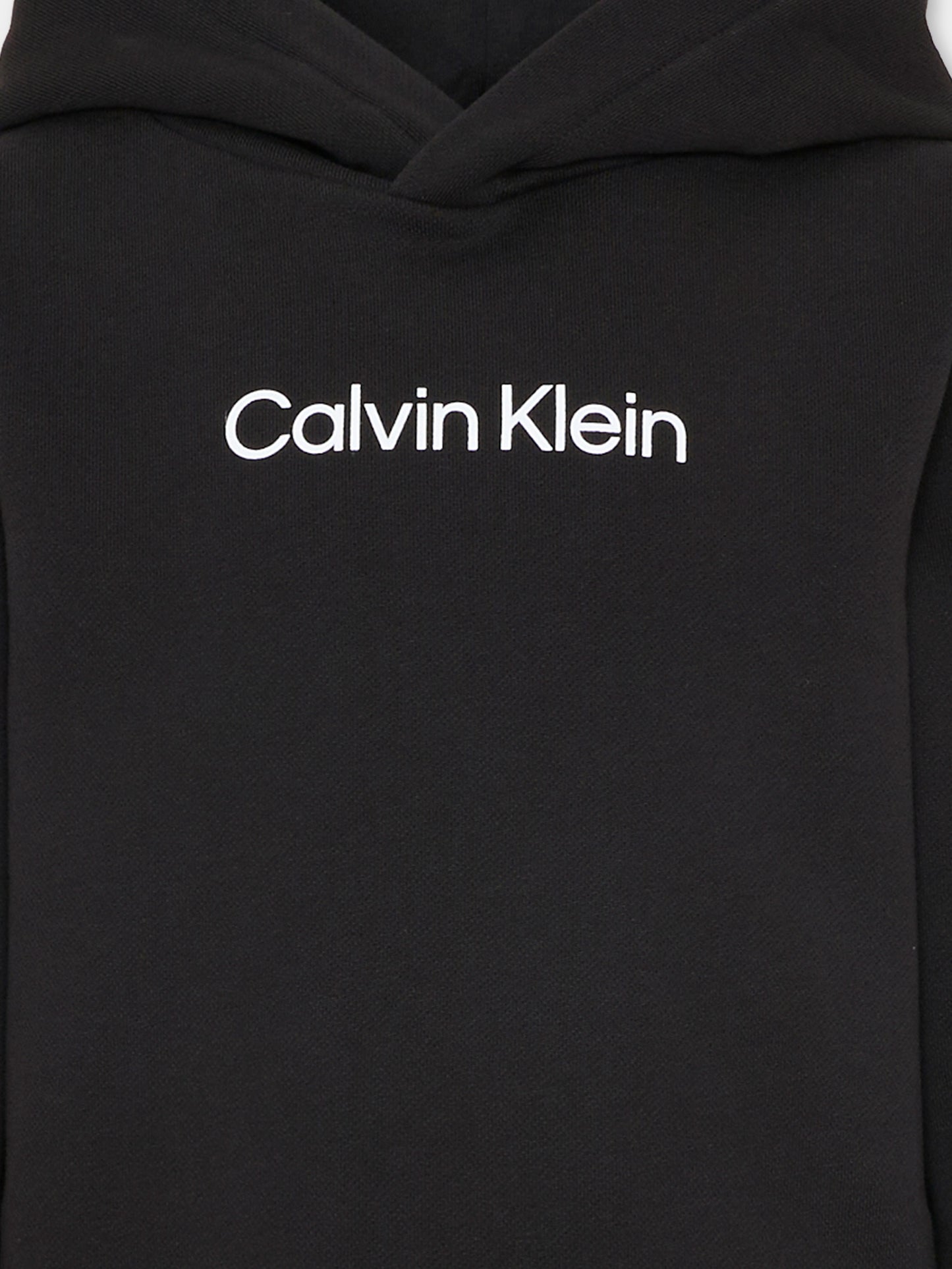 Felpa nera per bambini con logo,Calvin Klein Kids,IU0IU00679 BEH