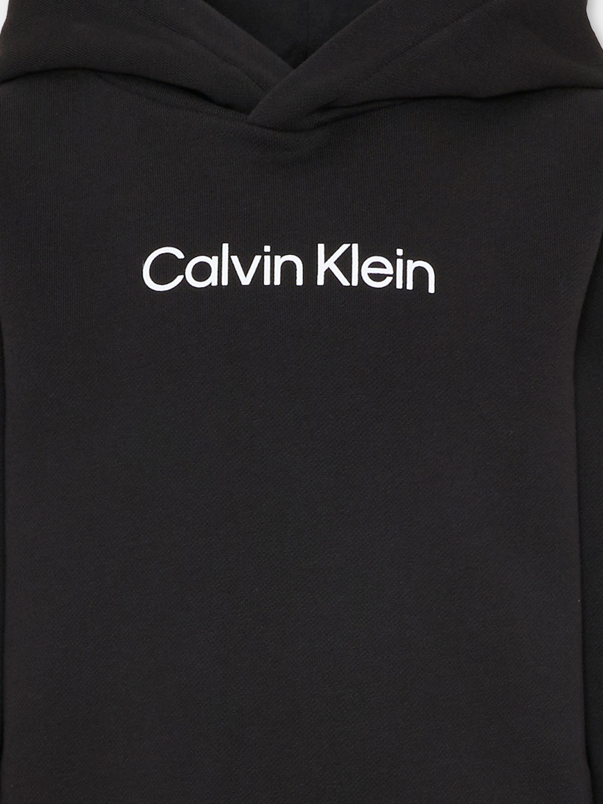 Felpa nera per bambini con logo,Calvin Klein Kids,IU0IU00679 BEH