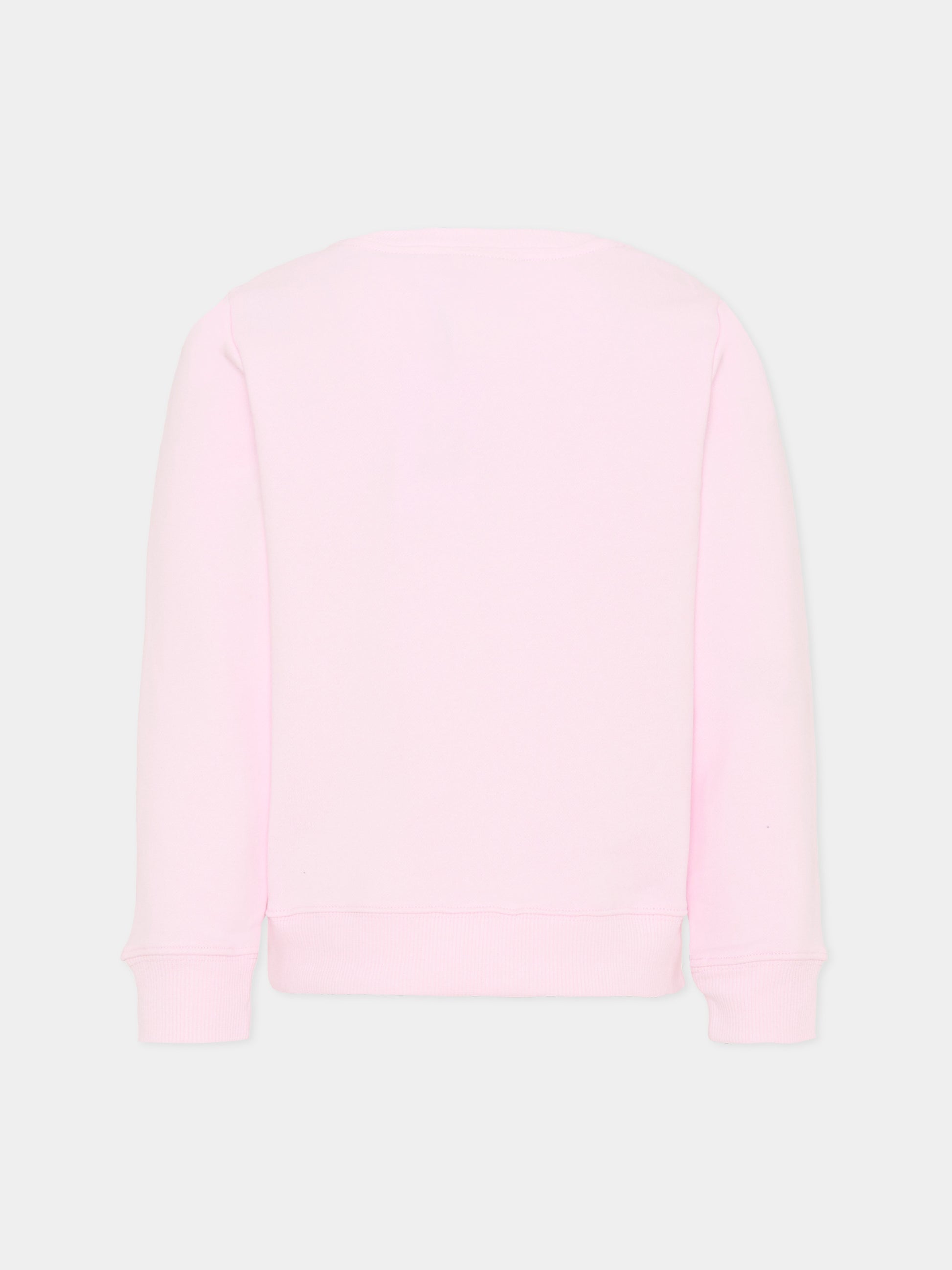 Felpa rosa per bambina con logo,Calvin Klein Kids,IU0IU00714 TN9