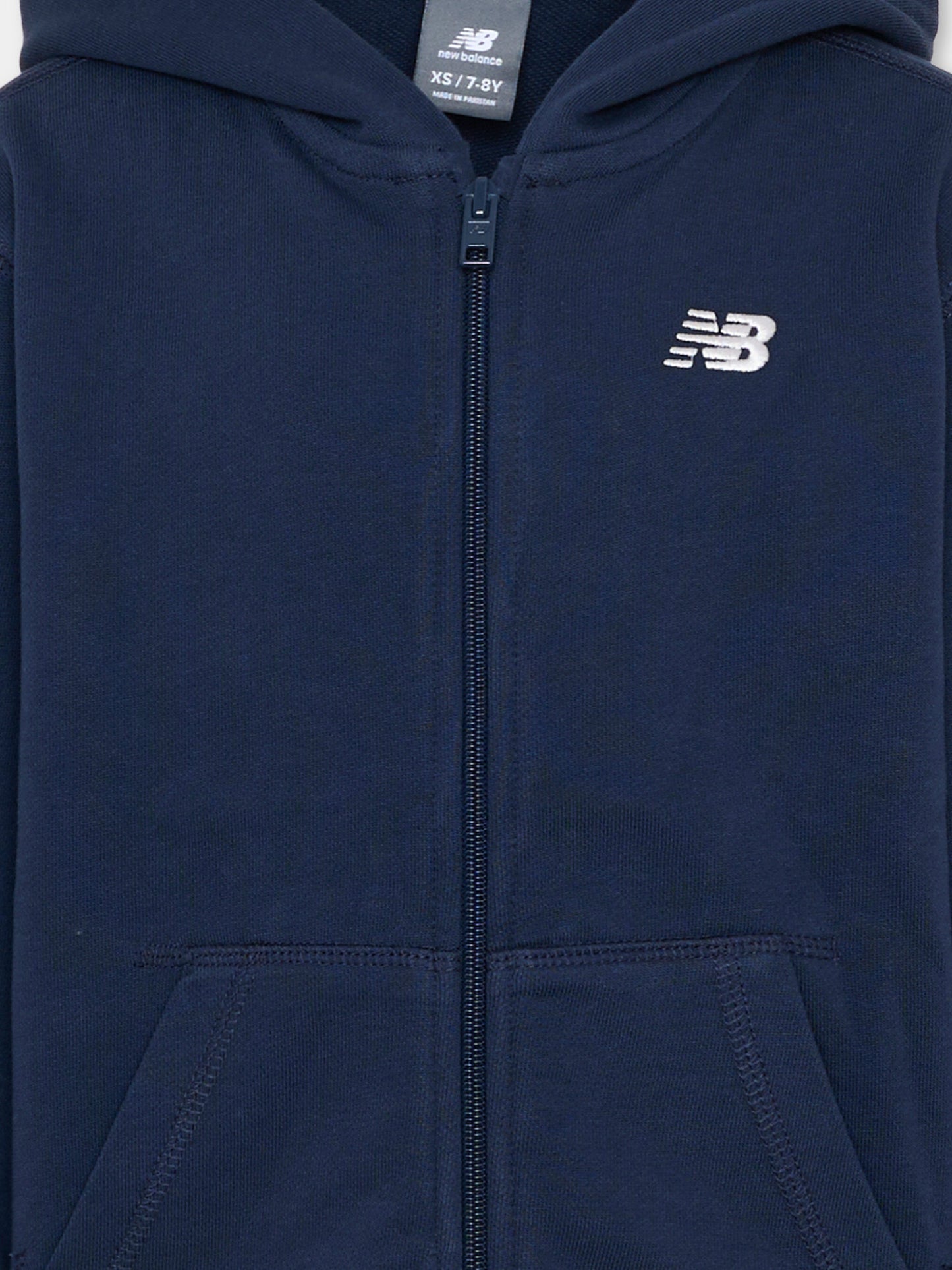 Felpa blu per bambini con logo,New Balance,LAKB0057 NNY