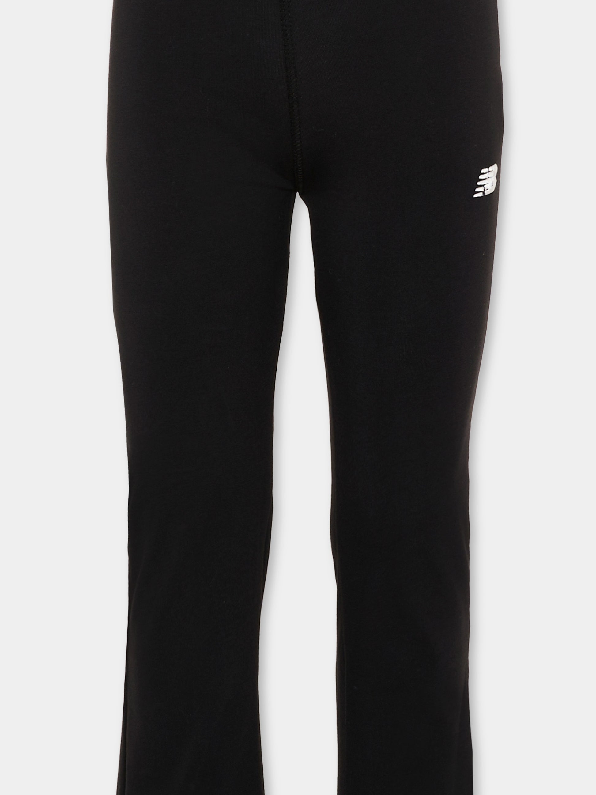 Leggings nero per bambina con logo,New Balance,LAKG0007 BK