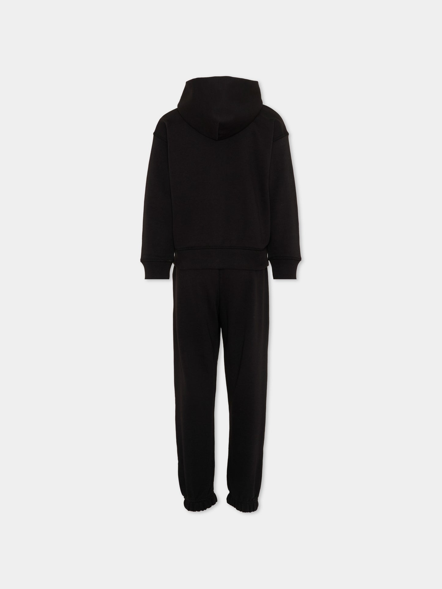 Completo sportivo nero per bambina con logo,New Balance,YS61U95L BK