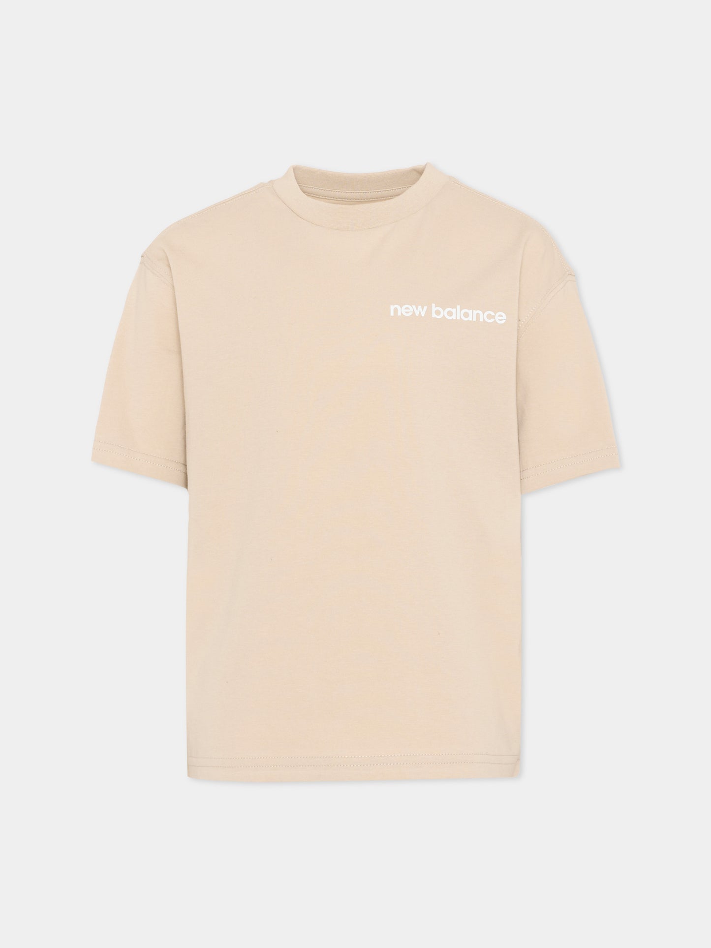 T-shirt beige per bambino con stampa 574,New Balance,YT61703B TWF
