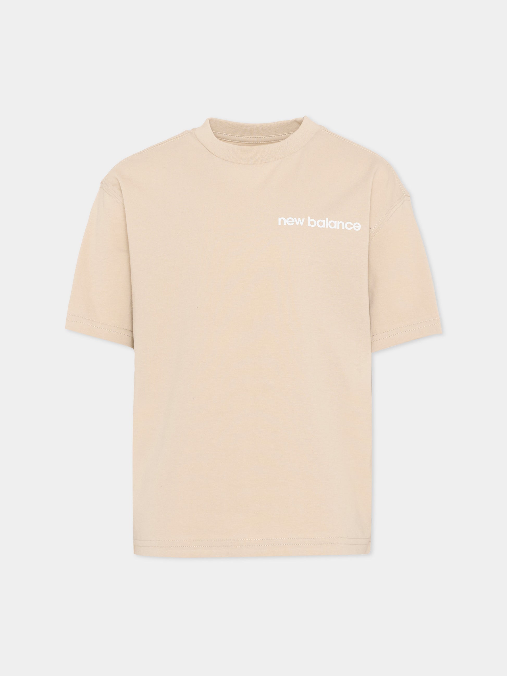T-shirt beige per bambino con stampa 574,New Balance,YT61703B TWF