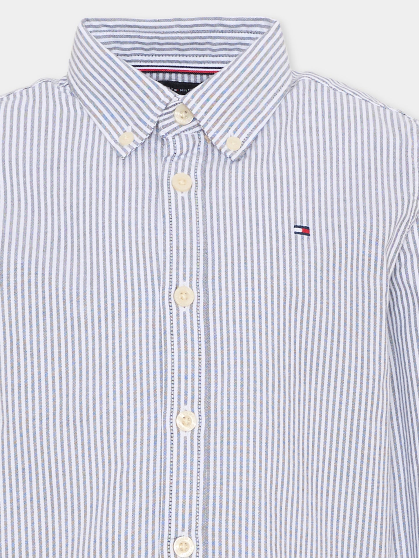 Camicia blu per bambino con logo,Tommy Hilfiger Junior,KB0KB09605 C1G