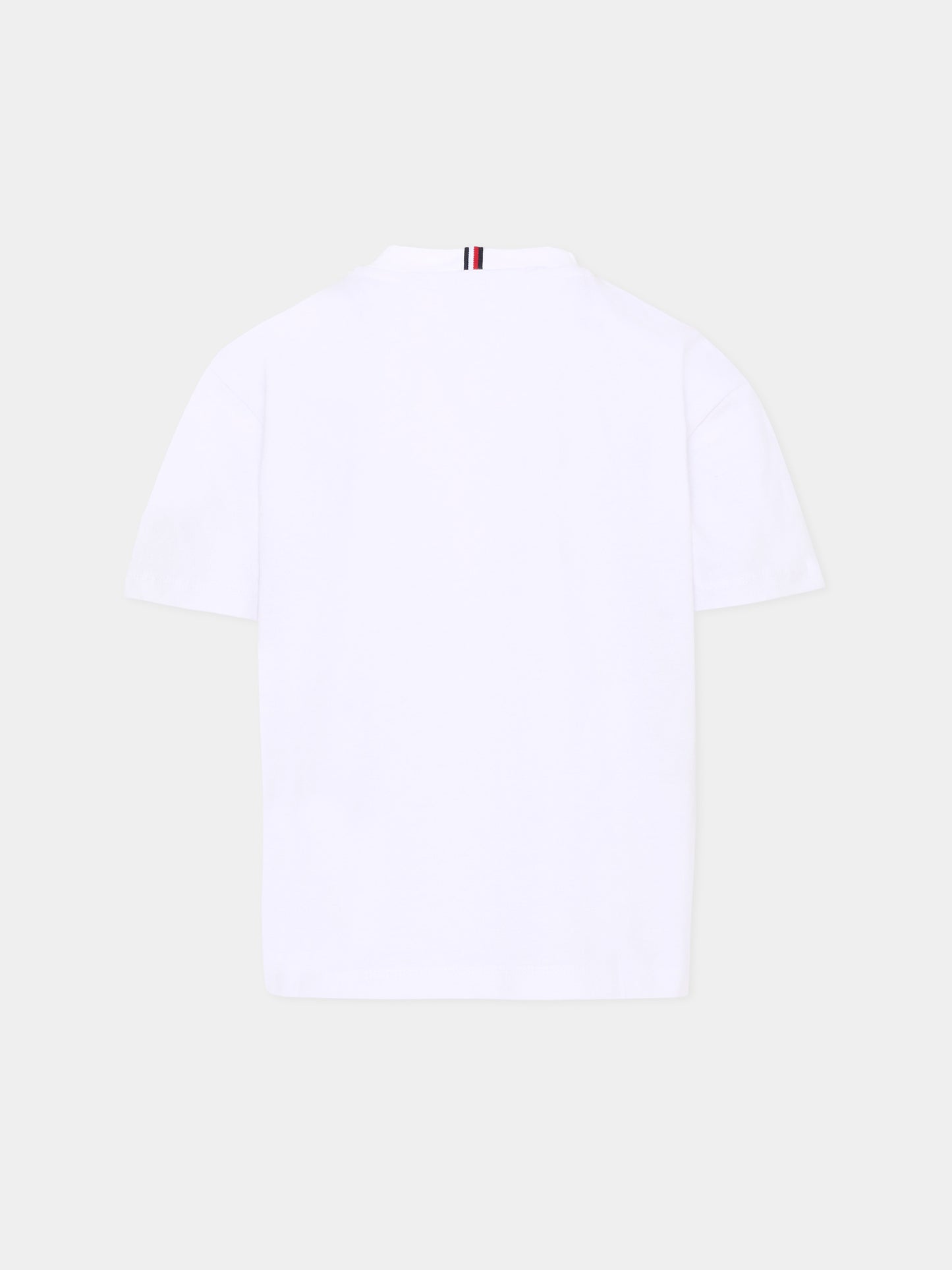 T-shirt bianca per bambini con logo,Tommy Hilfiger Junior,KB0KB10340 YBR