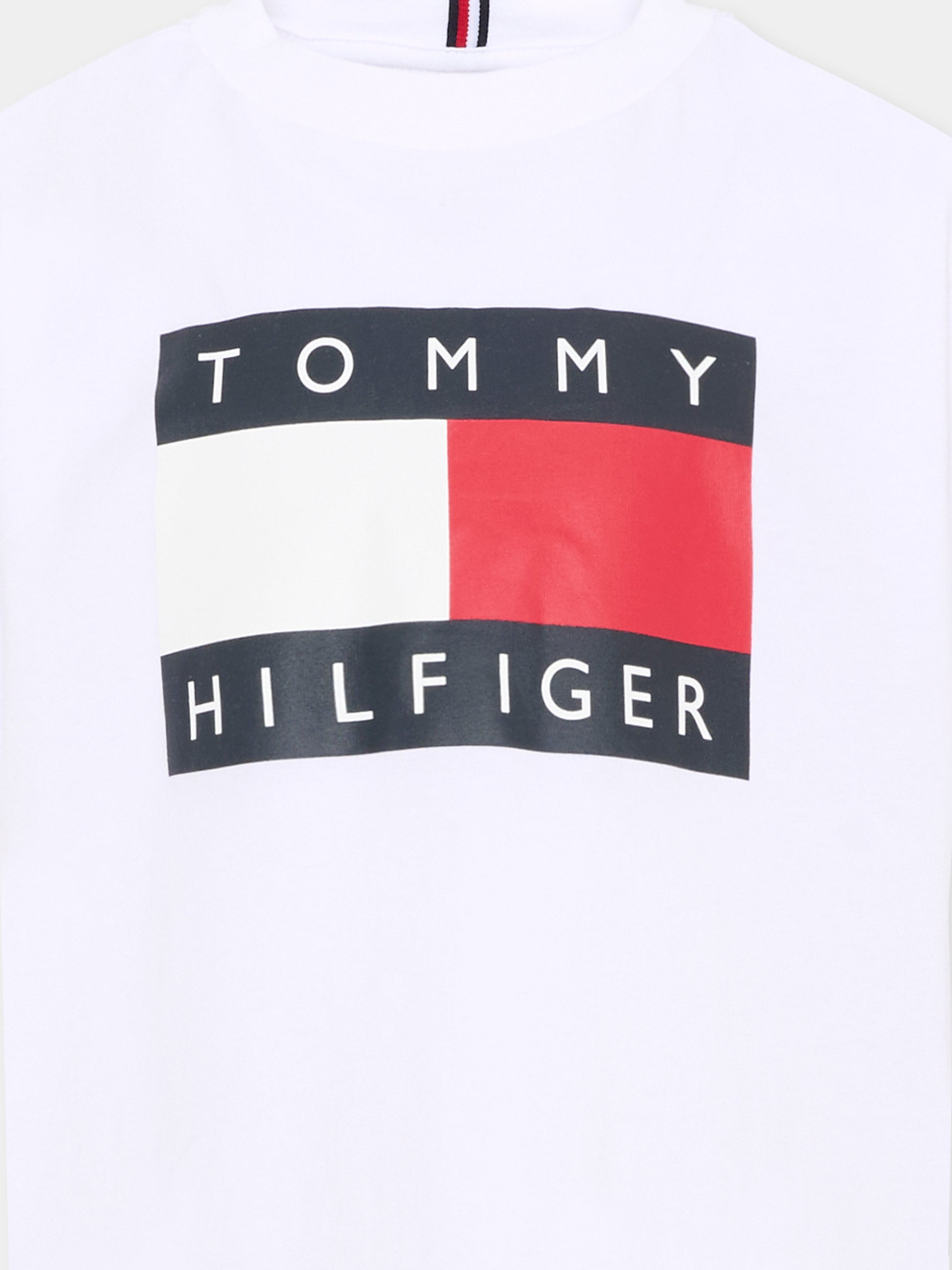 T-shirt bianca per bambini con logo,Tommy Hilfiger Junior,KB0KB10340 YBR