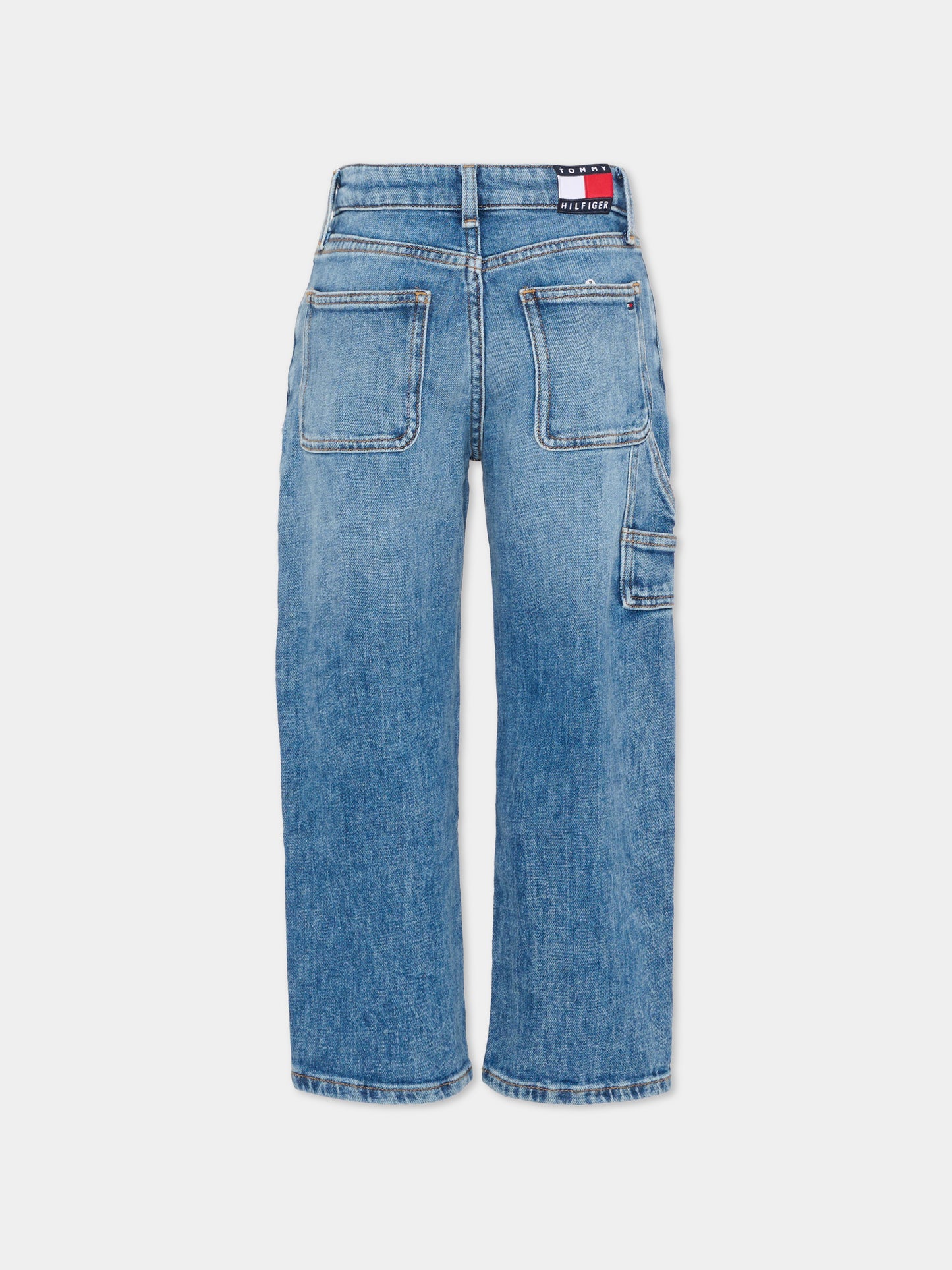 Jeans denim per bambino con bandierina,Tommy Hilfiger Junior,KB0KB10343 1A6