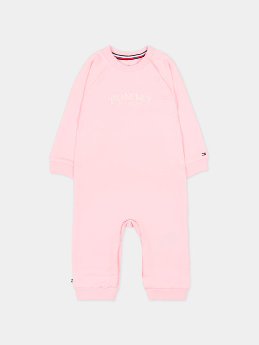 Tutina rosa per neonata con logo,Tommy Hilfiger Junior,KN0KN02136 TG7