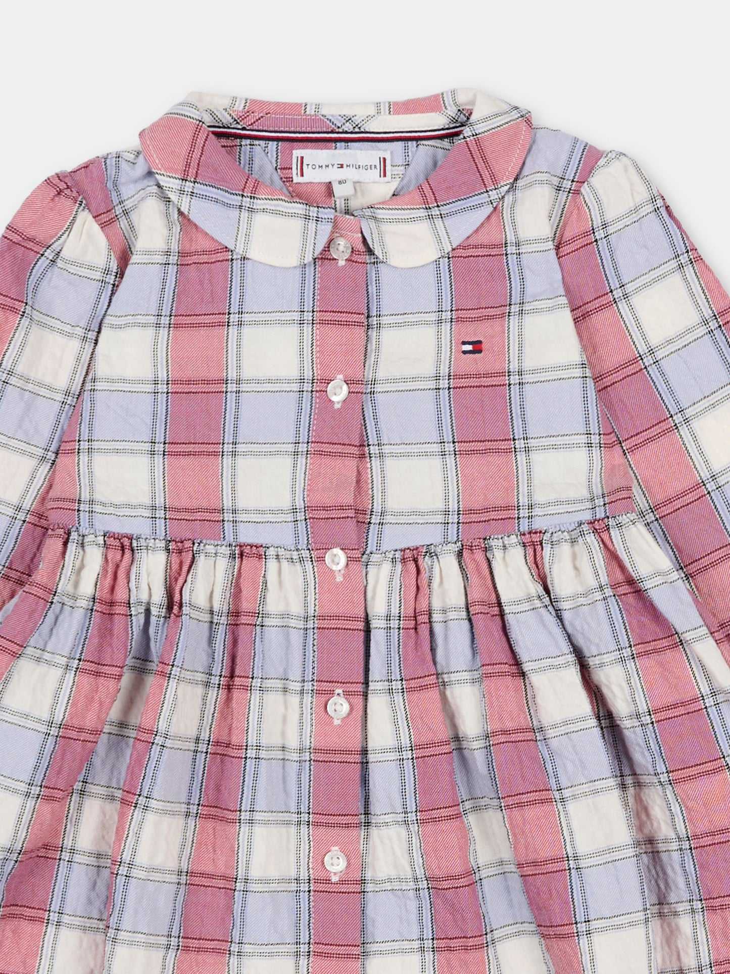 Vestito multicolor a quadri per neonata,Tommy Hilfiger Junior,KN0KN02153 0LY