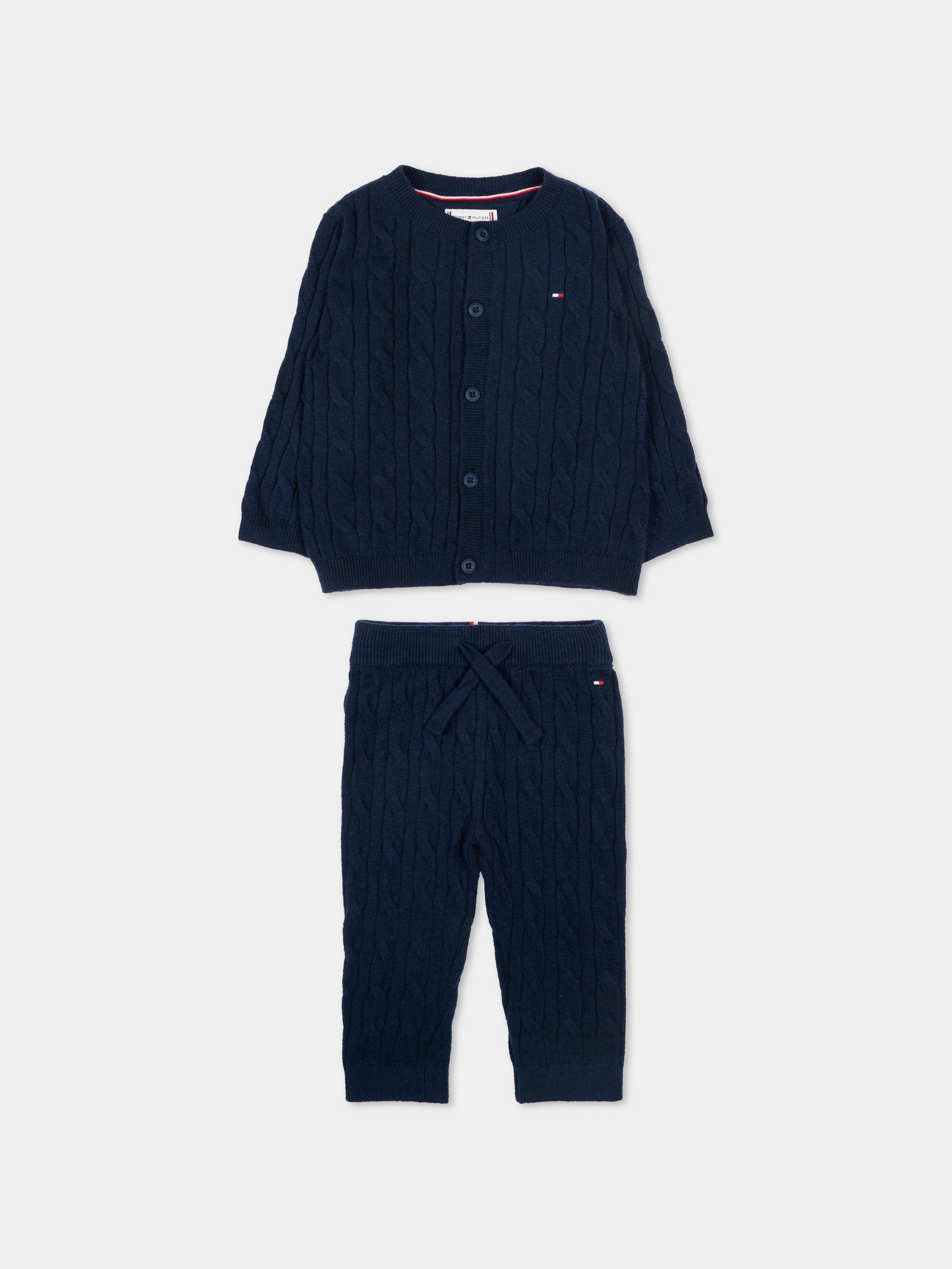 Completo nascita blu per neonato con Tommy flag,Tommy Hilfiger Junior,KN0KN02160 C1G