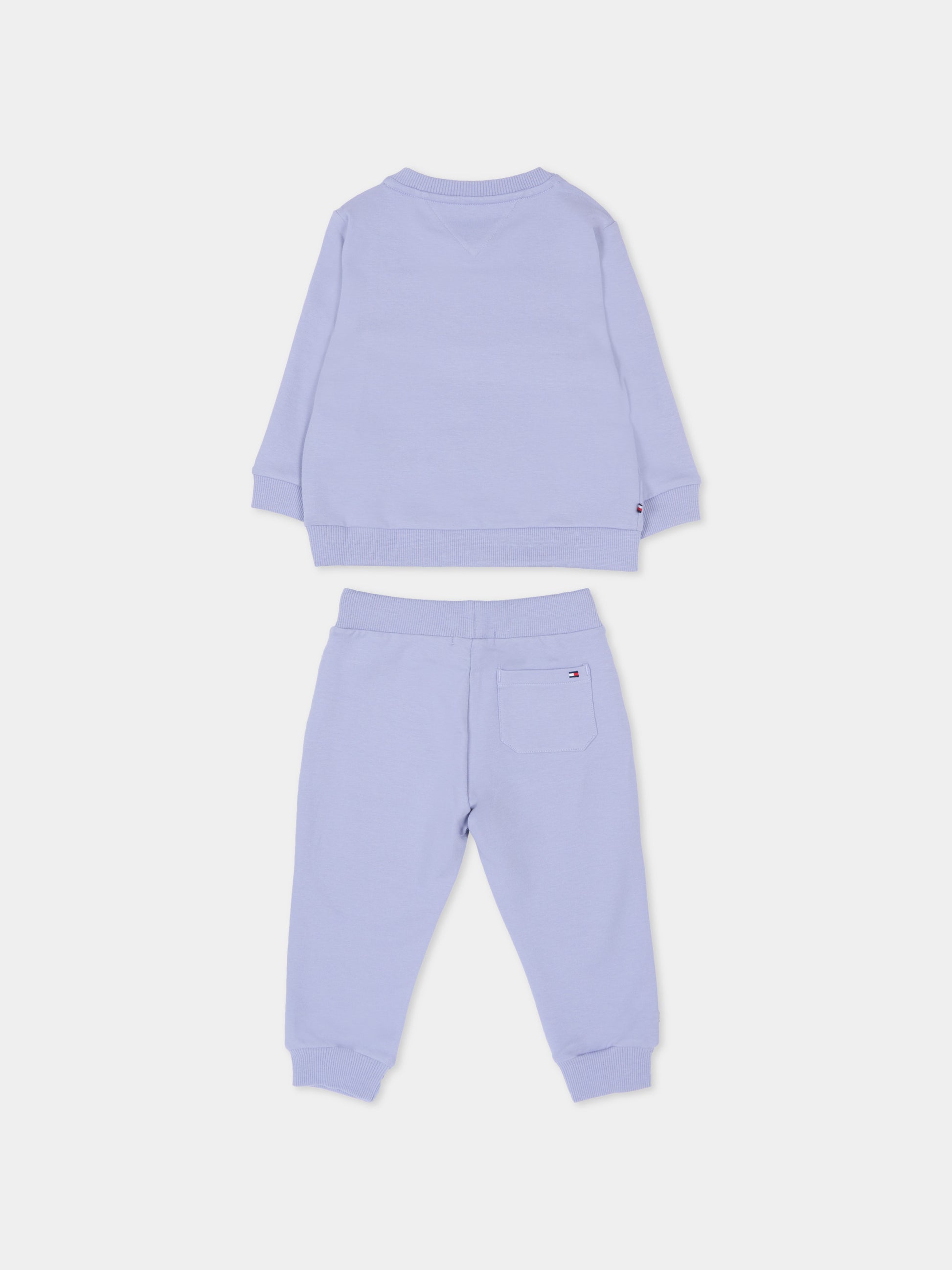 Completo sportivo celeste per neonato con logo,Tommy Hilfiger Junior,KN0KN02162 C5U