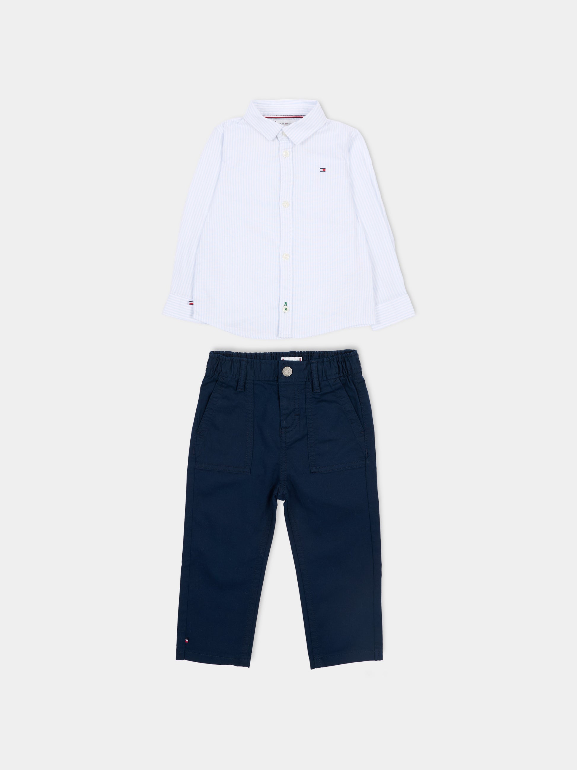 Completo blu per neonato con Tommy flag,Tommy Hilfiger Junior,KN0KN02206 C1G