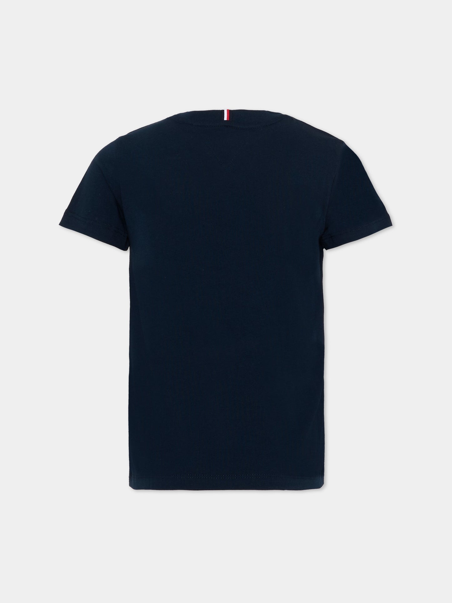 T-Shirt blu per bambini con logo,Tommy Hilfiger Junior,KS0KS00661 C1G