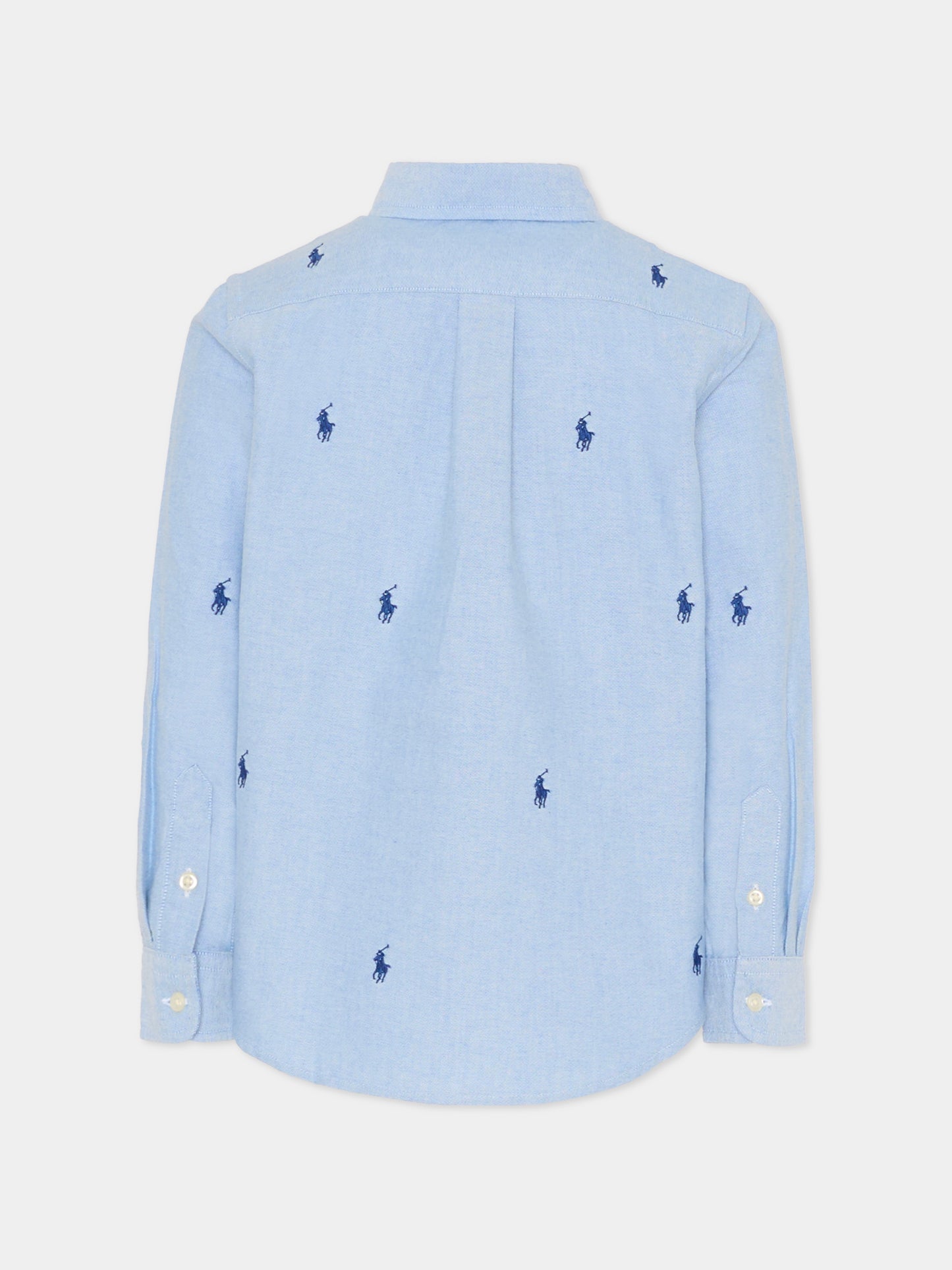 Camicia azzurra per bambino con iconico cavallino blu,Ralph Lauren Kids,878876001