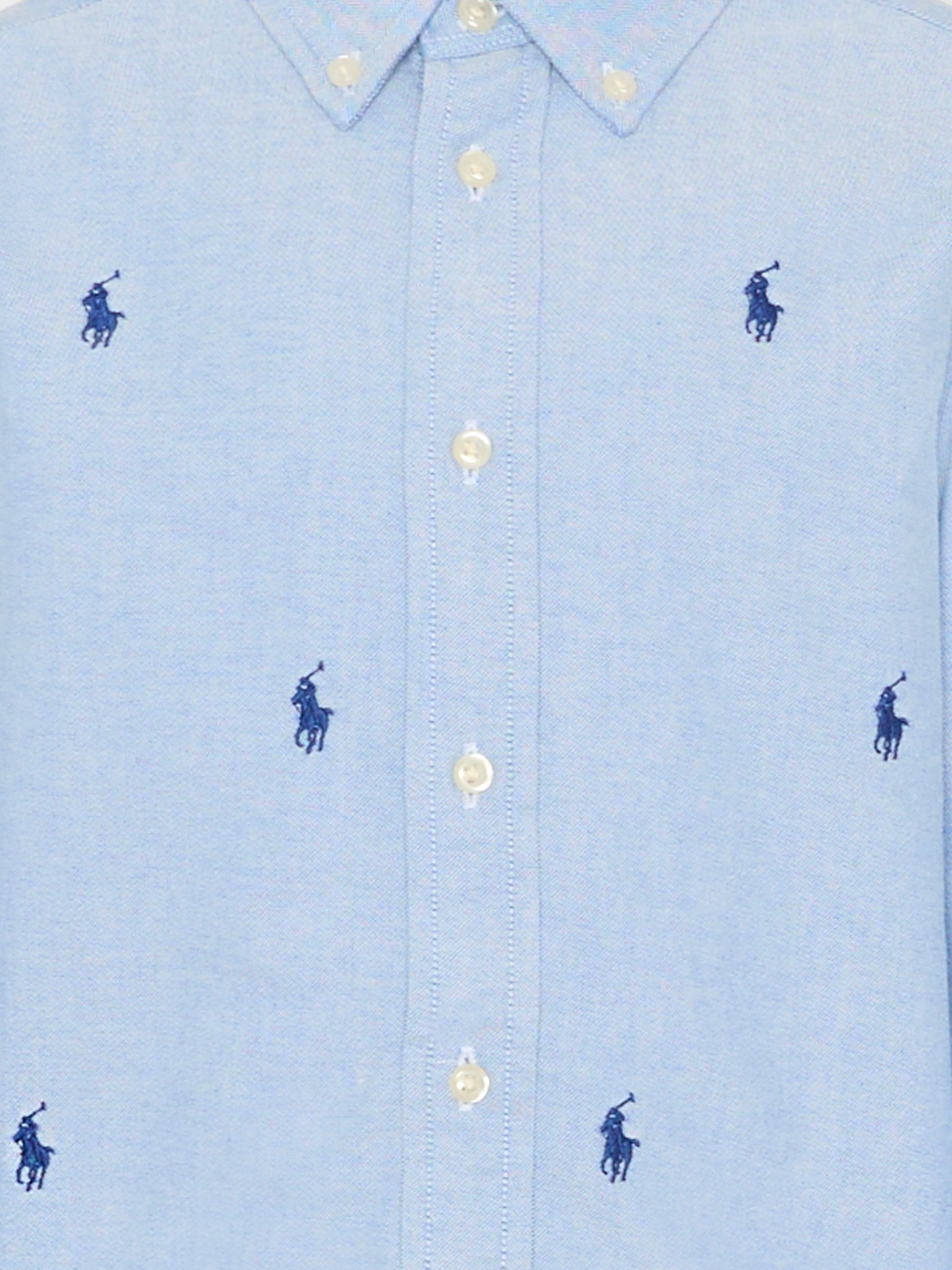 Camicia azzurra per bambino con iconico cavallino blu,Ralph Lauren Kids,878876001