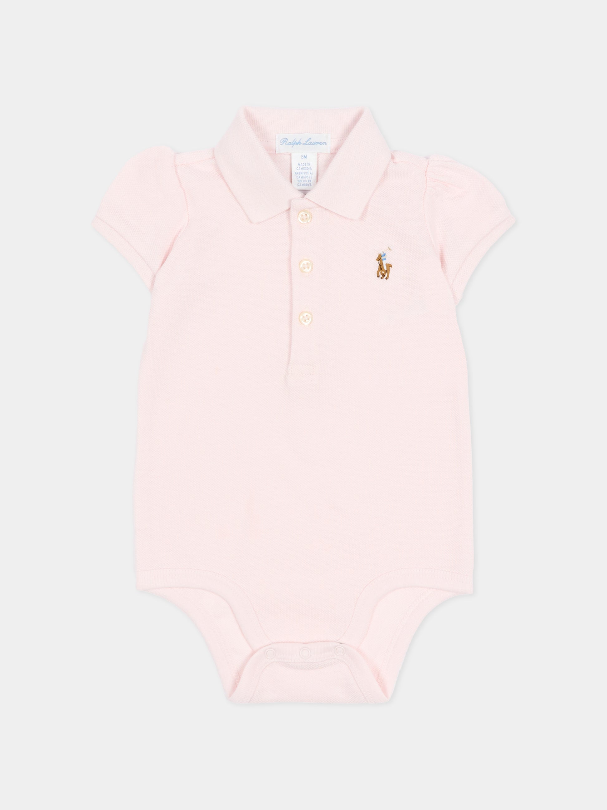 Set body rosa per neonata con cavallino,Ralph Lauren Kids,981613001