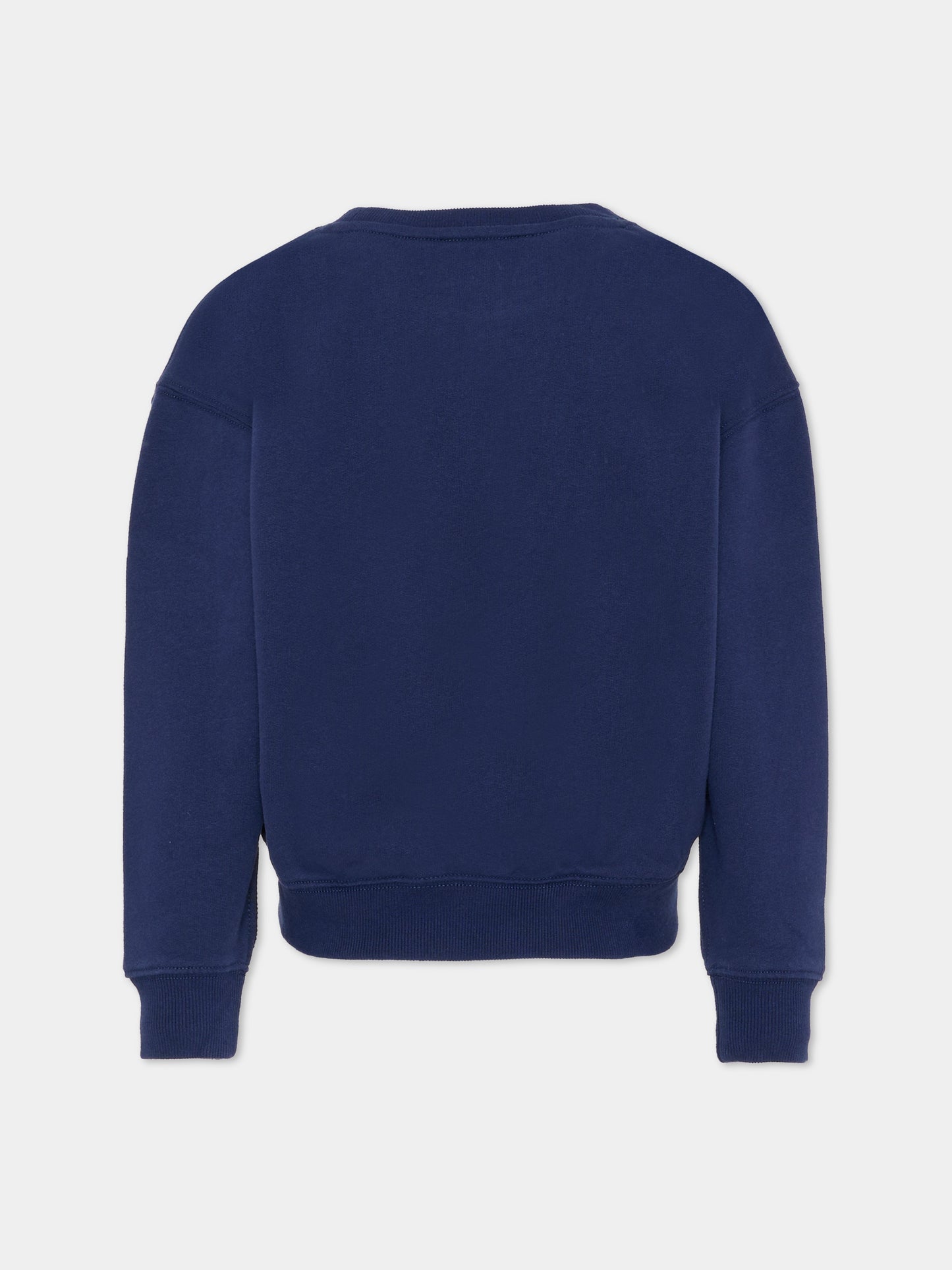 Felpa blu per bambina con Polo Bear,Ralph Lauren Kids,A96116001