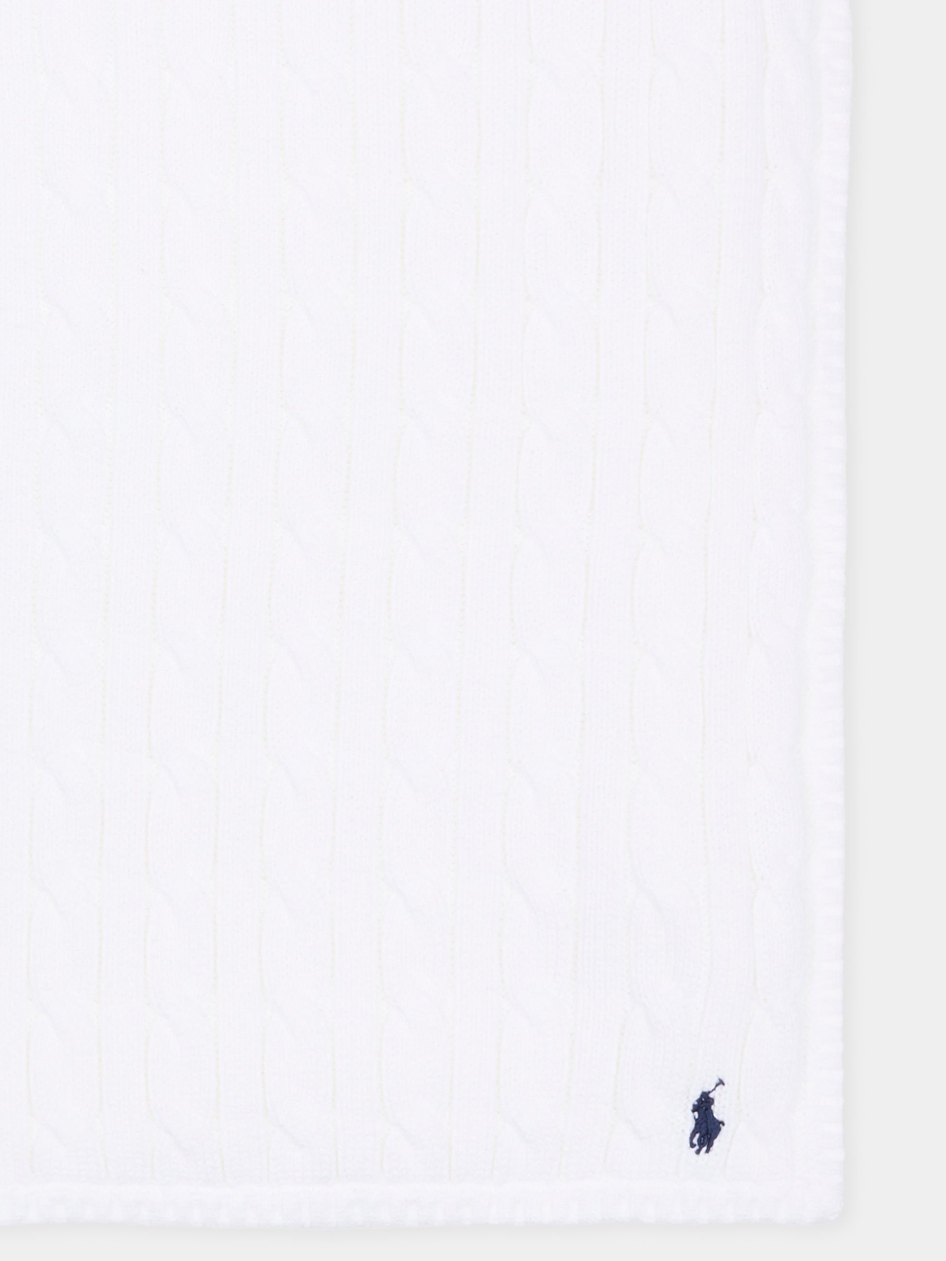Coperta bianca per neonato con logo blu,Ralph Lauren Kids,966893004