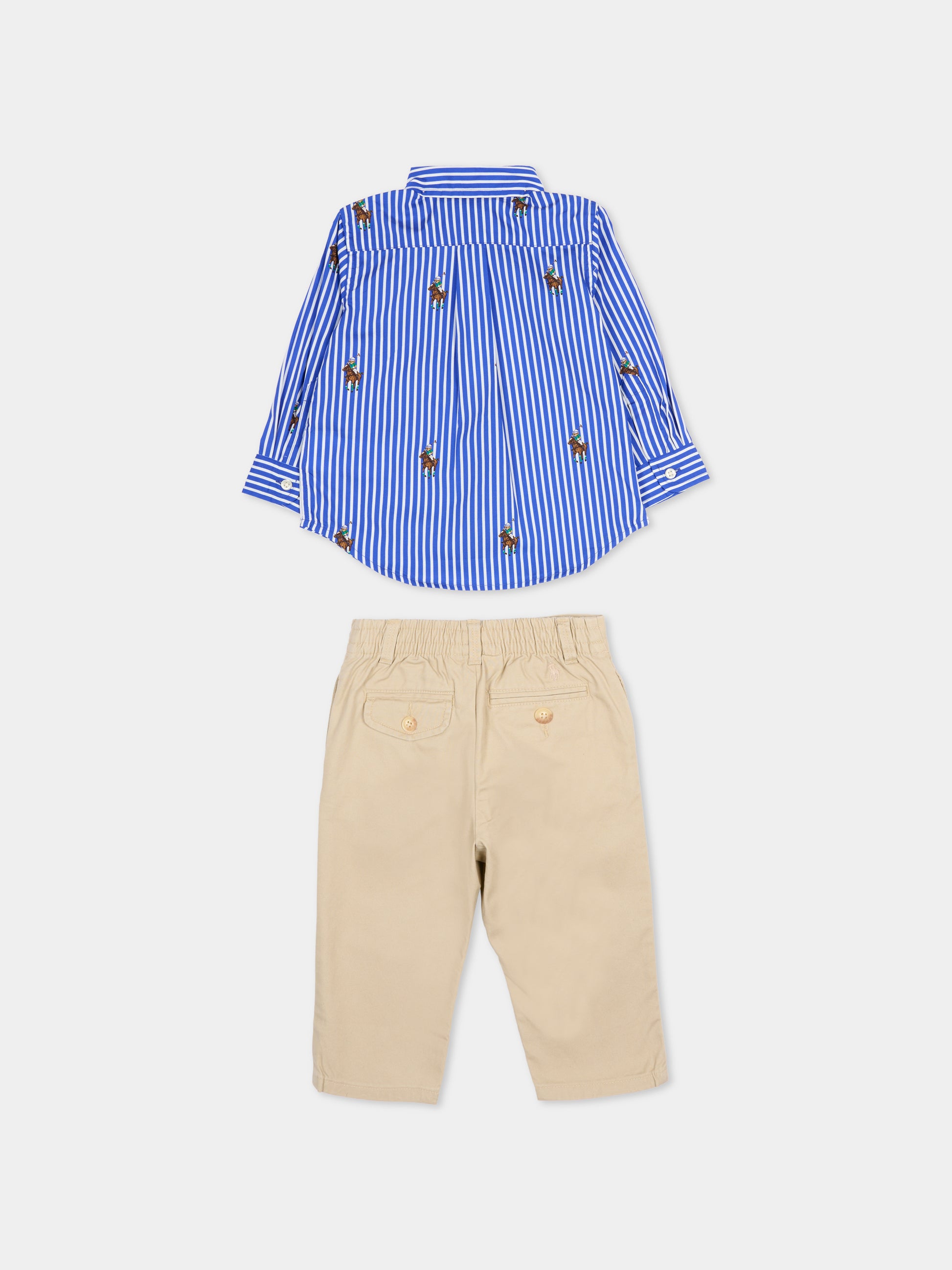 Completo multicolor per neonato con cavallino,Ralph Lauren Kids,A96111001