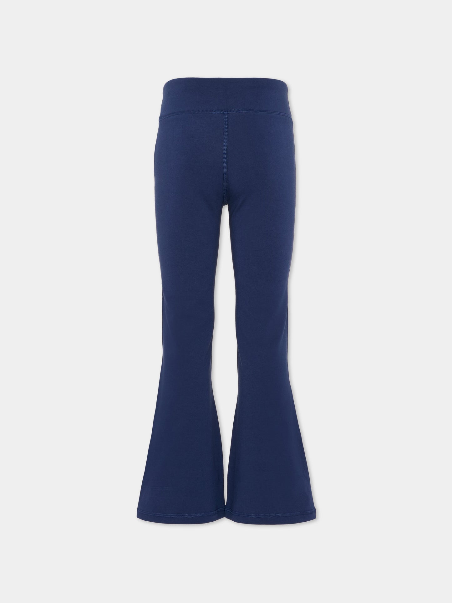 Leggings blu per bambina con cavallino,Ralph Lauren Kids,925883500