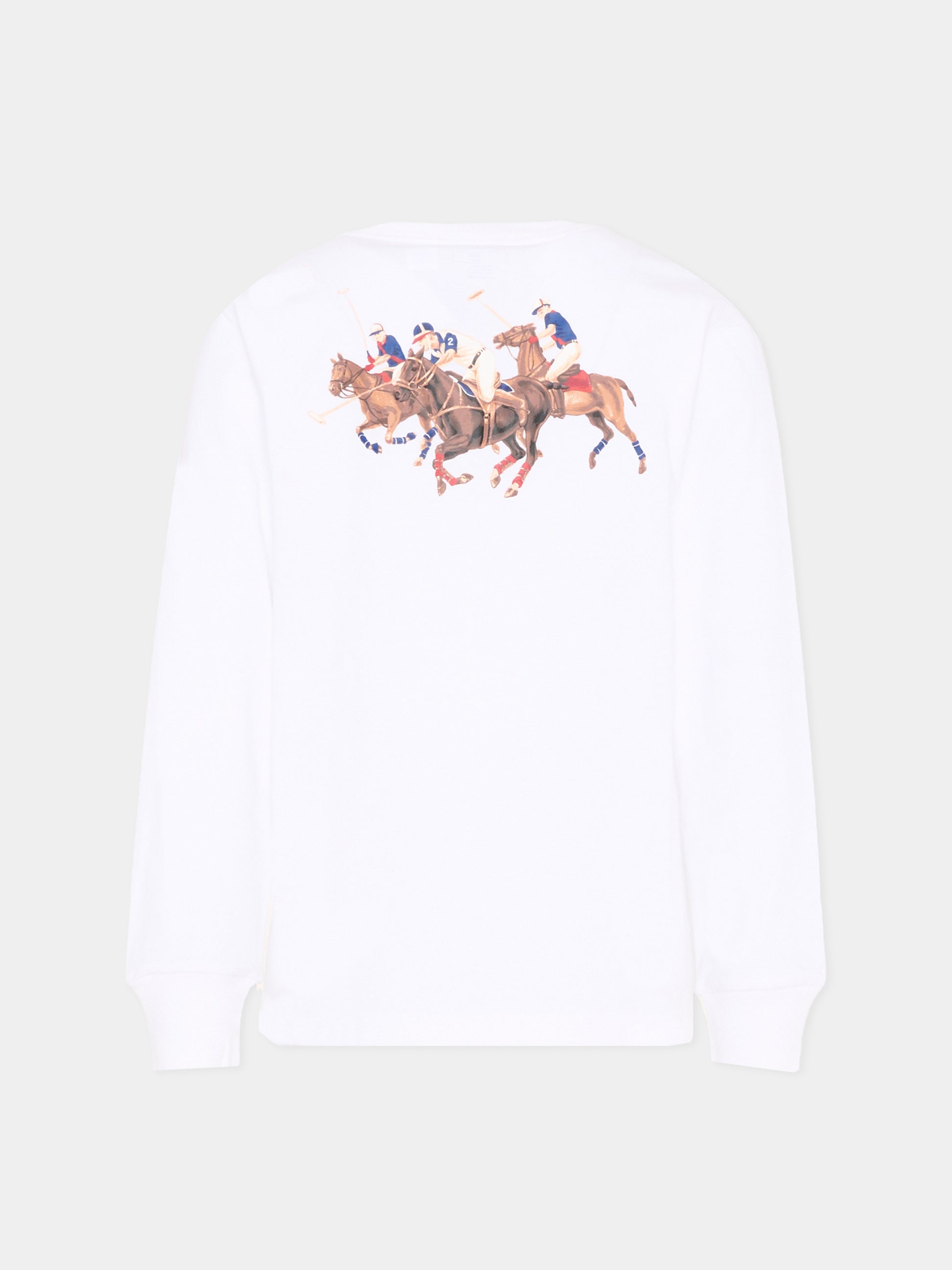 T-shirt a manica lunga bianca per bambino con Polo Pony,Ralph Lauren Kids,A95737002