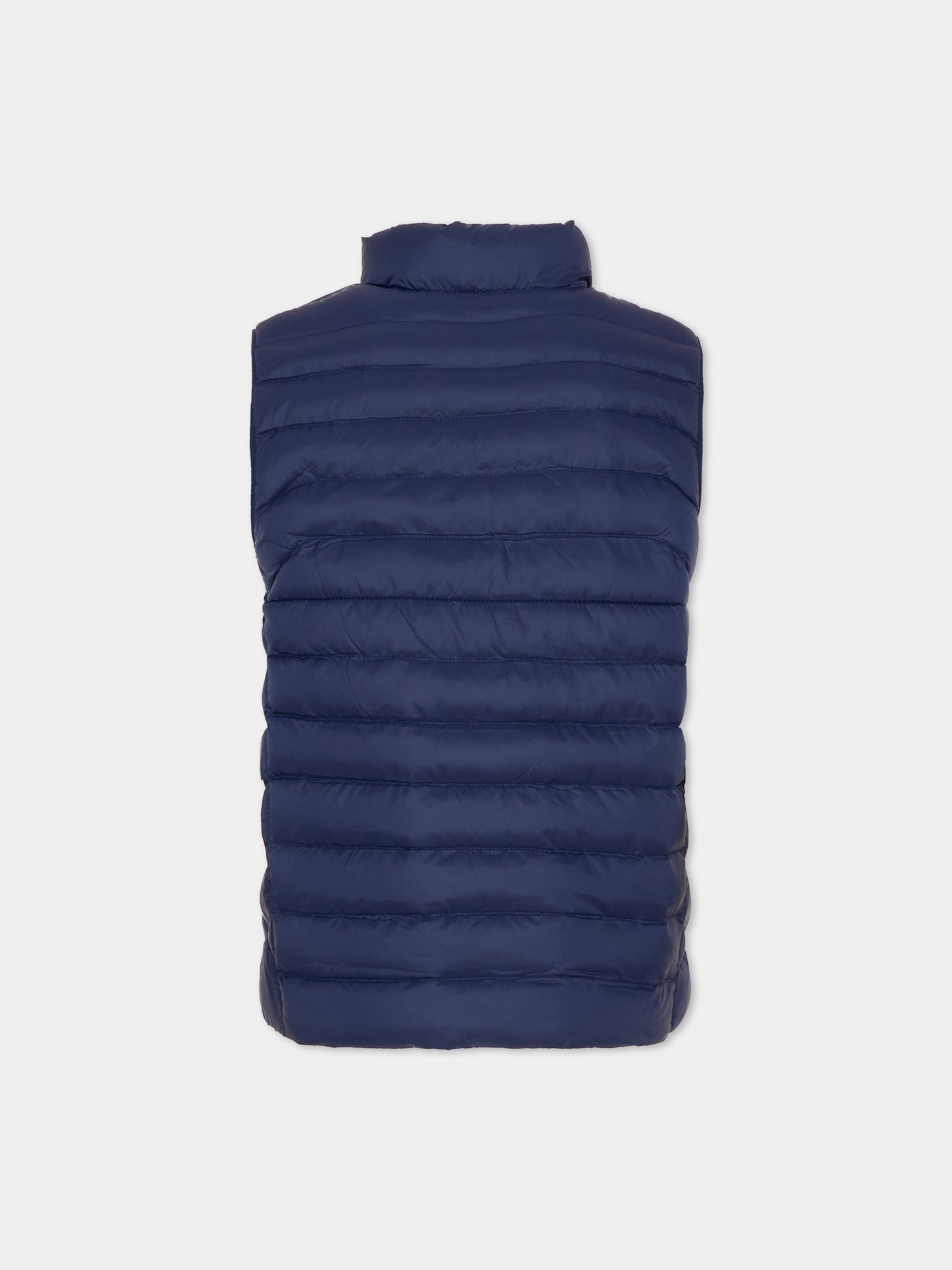 Gilet blu per bambino con cavallino,Ralph Lauren Kids,969872002