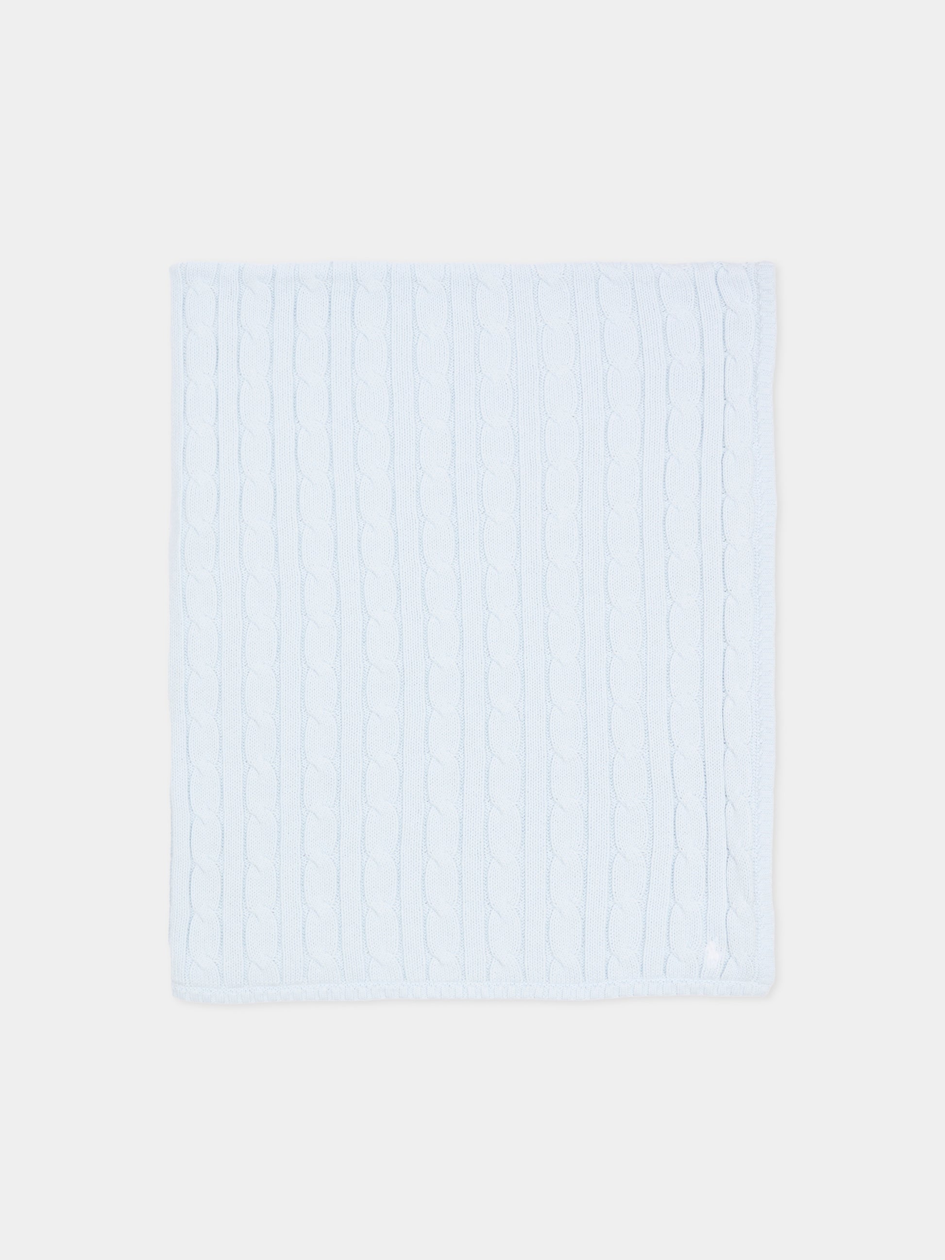 Coperta celeste per neonato con cavallino,Ralph Lauren Kids,966893002