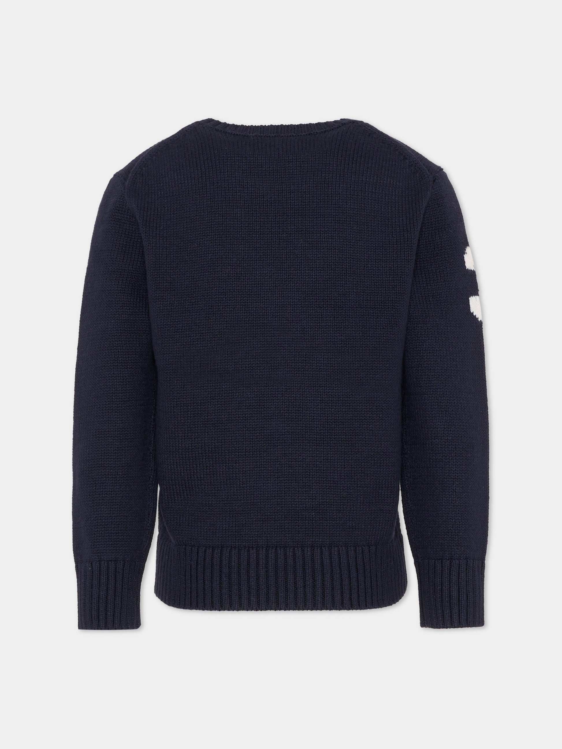 Maglione blu per bambino con Polo Bear,Ralph Lauren Kids,A95620001