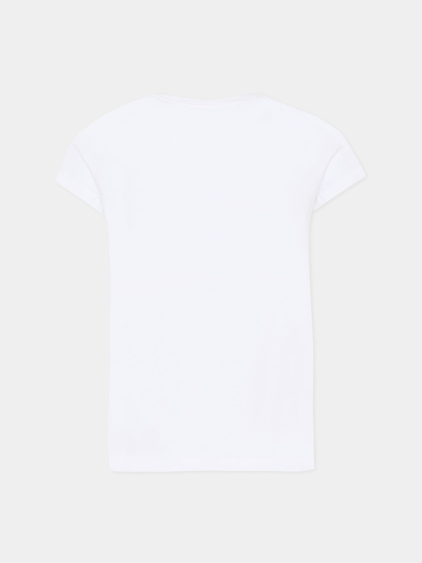 T-shirt bianca per bambina con Polo Bear,Ralph Lauren Kids,A96120001