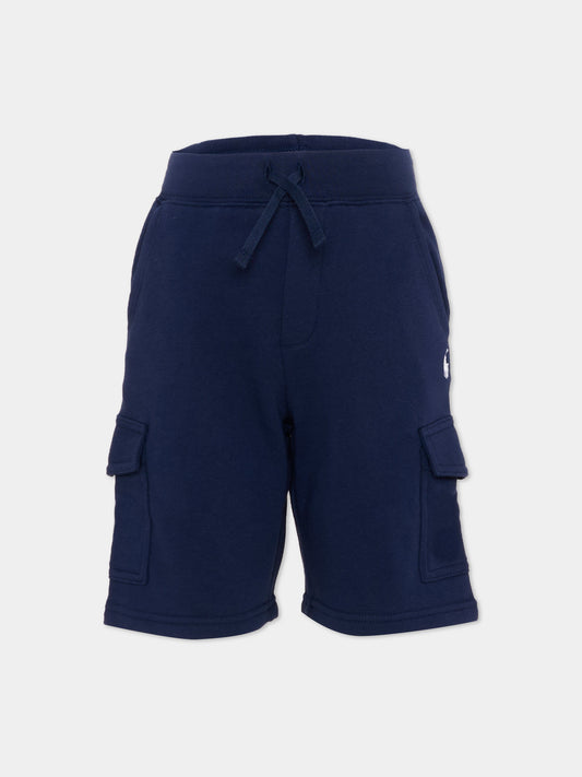 Shorts sportivi blu per bambino con Polo Pony,Ralph Lauren Kids,958158002