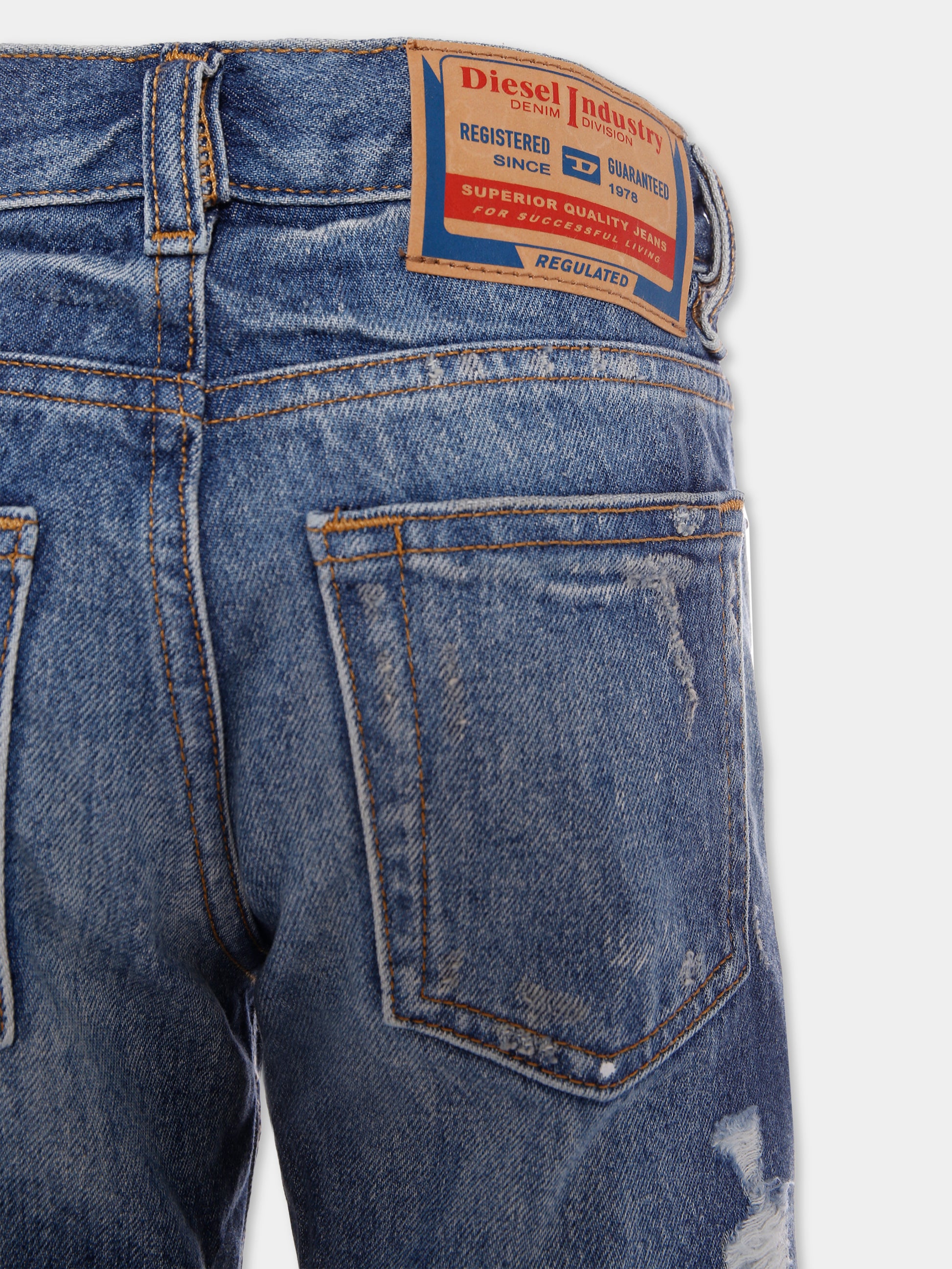Jeans denim per bambino con logo,Diesel,J00808 KXBKX K01