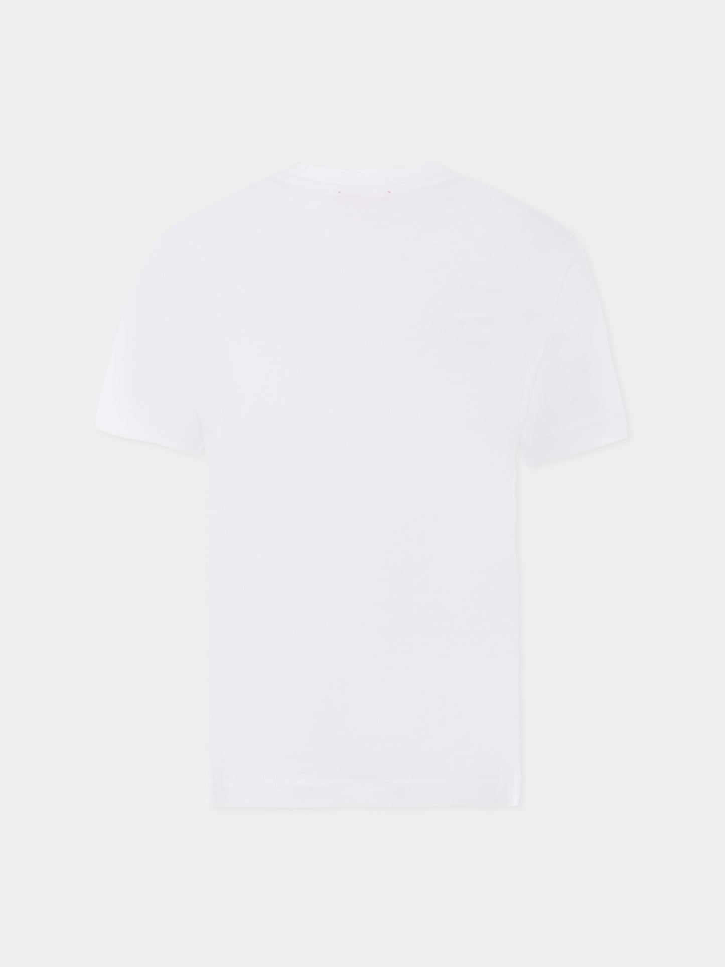 T-shirt bianca per bambino con logo,Diesel,J02019 0AIJU K100